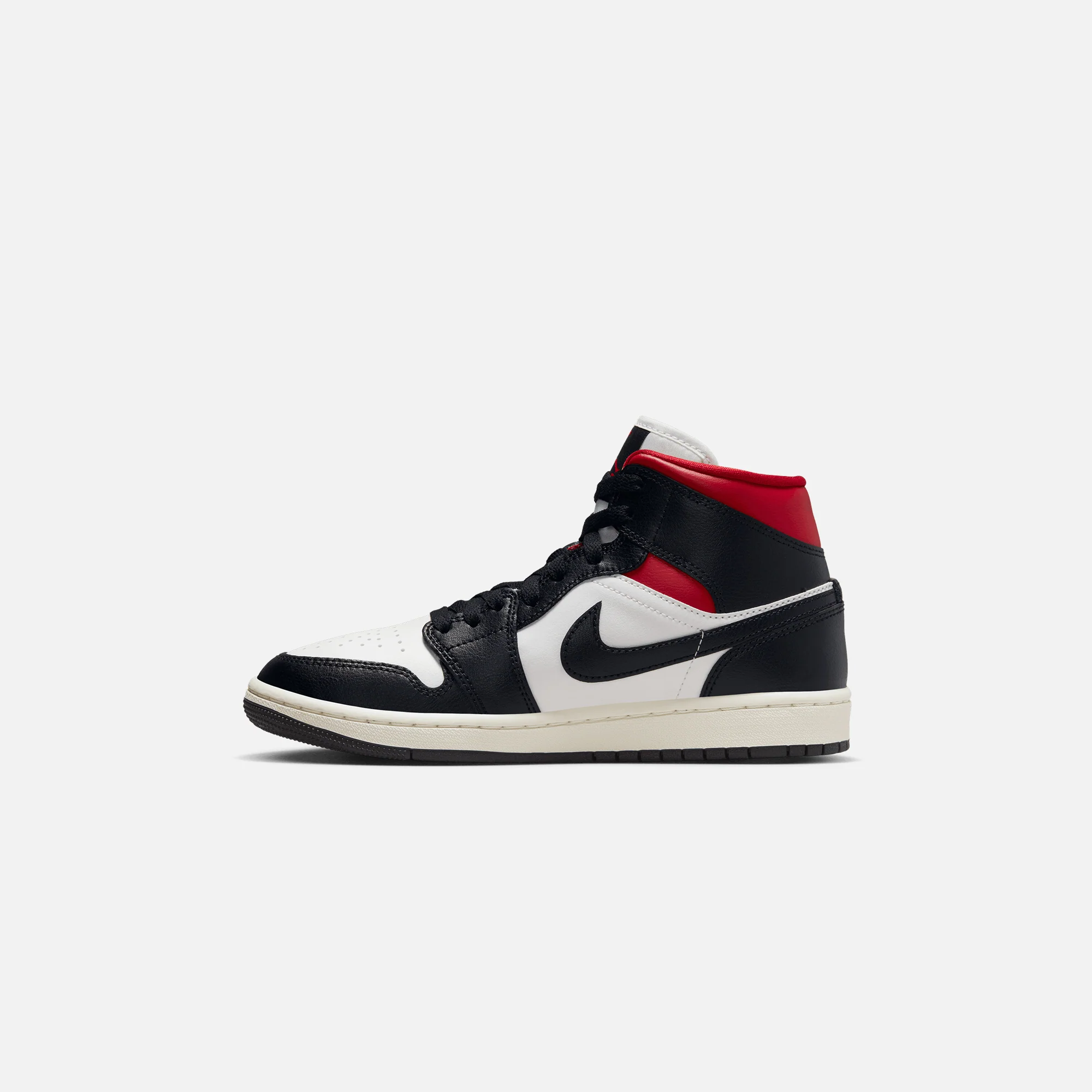 Nike WMNSmns Air Jordan 1 Mid - Black / Gym Red / Sail - Image 3