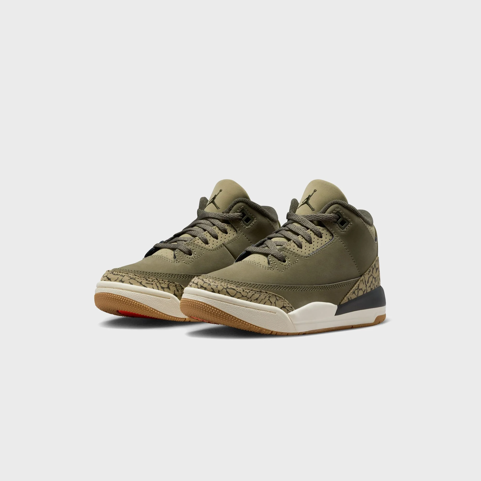 Jordan PS Air Jordan 3 Retro - Medium Olive / Sequoia / Neutral Olive / Sail / Total Crimson - Image 2