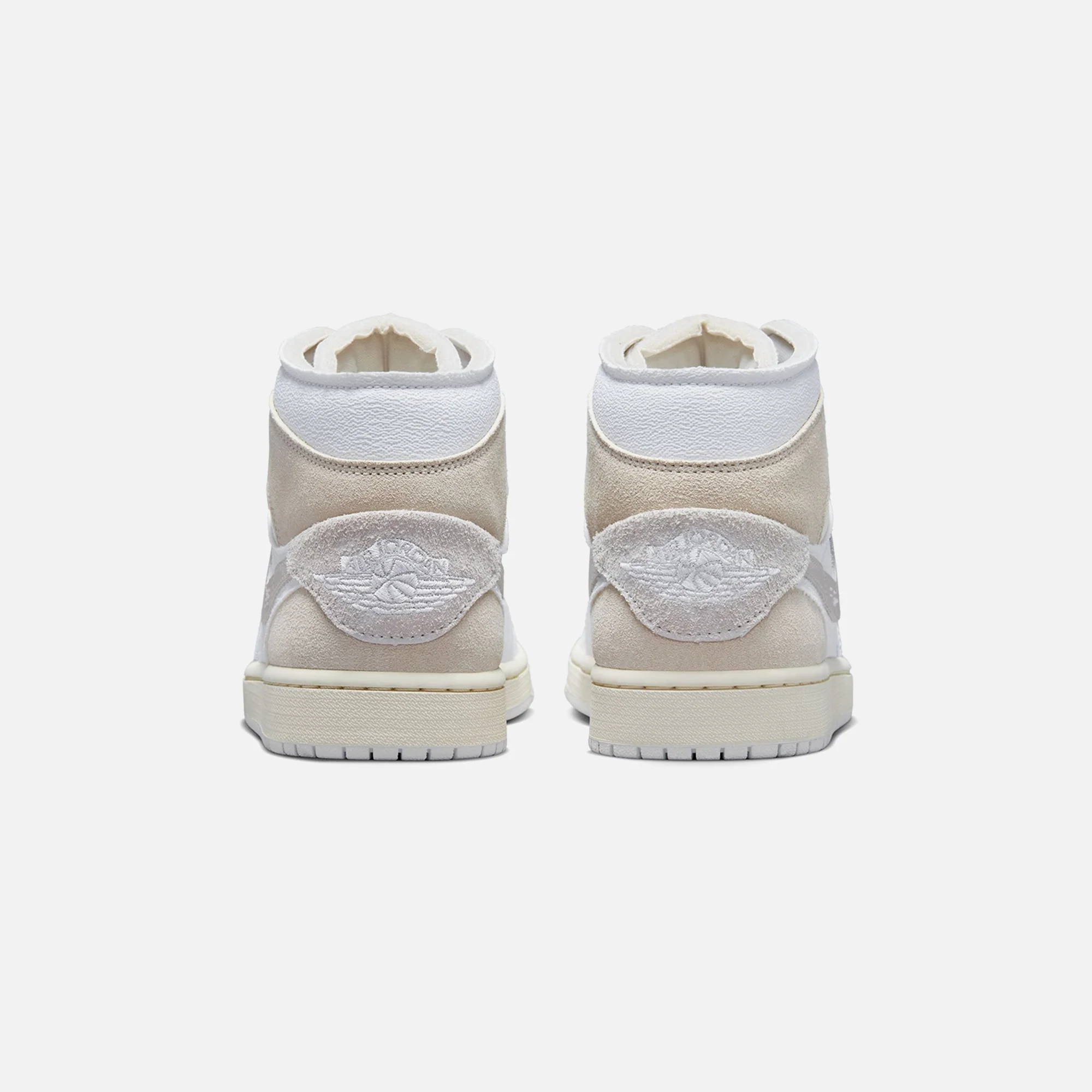 Nike Air Jordan 1 Mid SE - White / Tech Grey / Sail / Light Orewood Brown - Image 4
