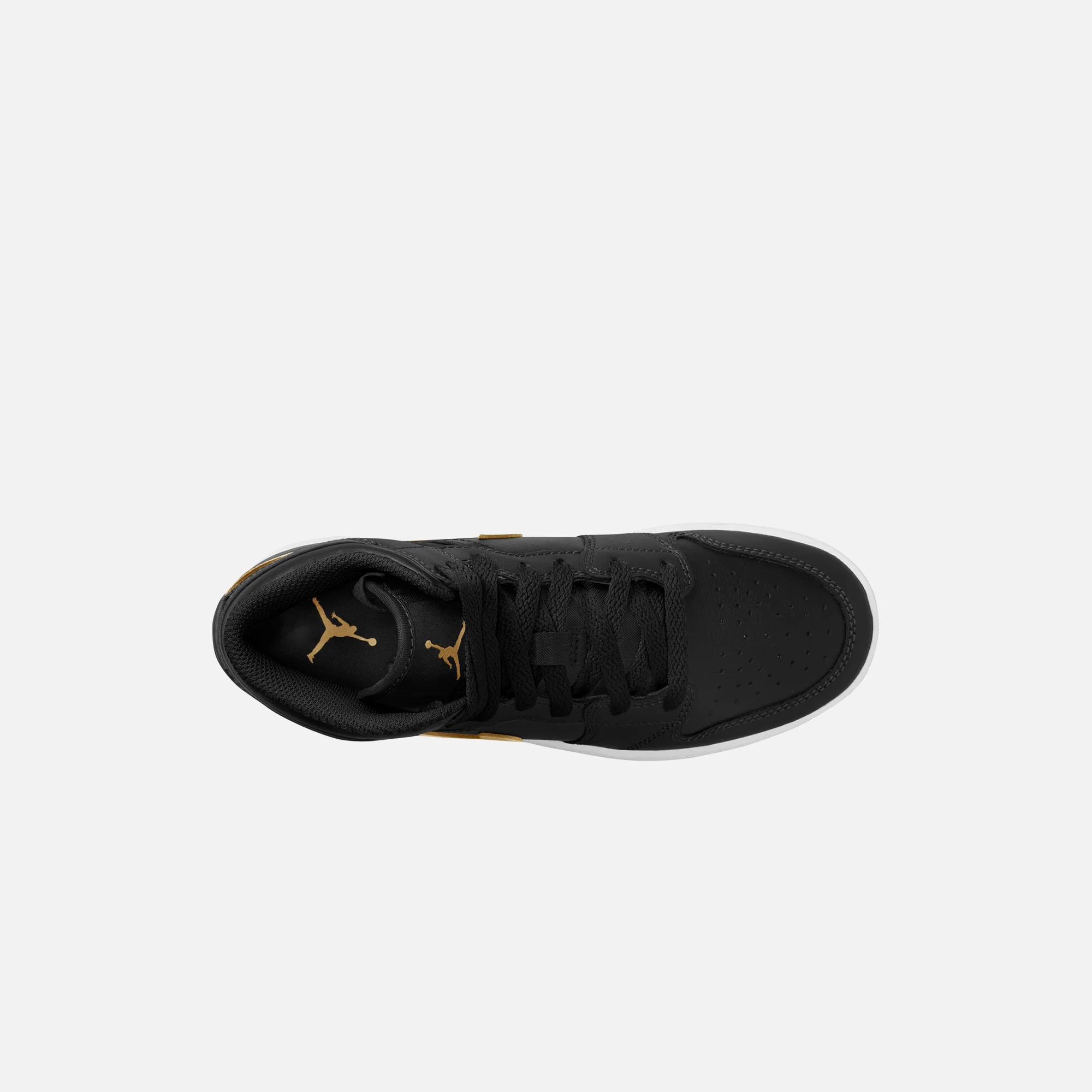 Jordan GS Air Jordan 1 Mid - Black / Metallic Gold / White - Image 6