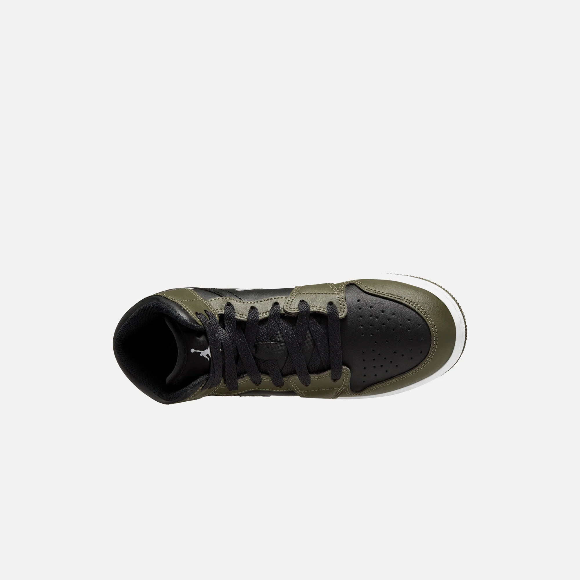 Jordan Air Jordan 1 Mid - Black / White / Medium Olive - Image 6