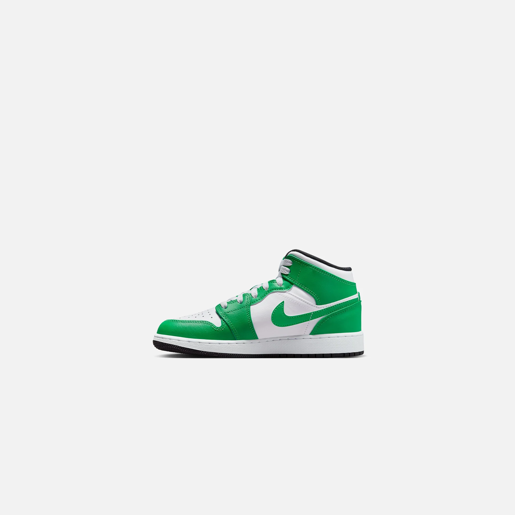 Nike Grade School Air Jordan 1 Mid - Lucky Green / Black / White - Image 3