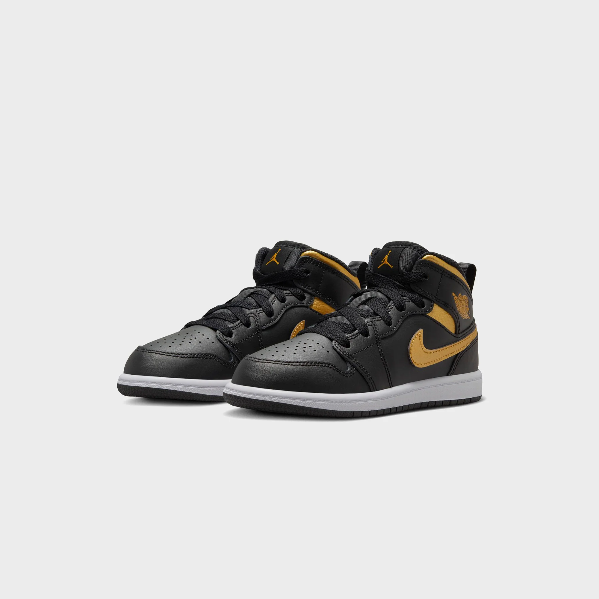 Jordan PS Air Jordan 1 Mid - Black / White / Metallic Gold - Image 2