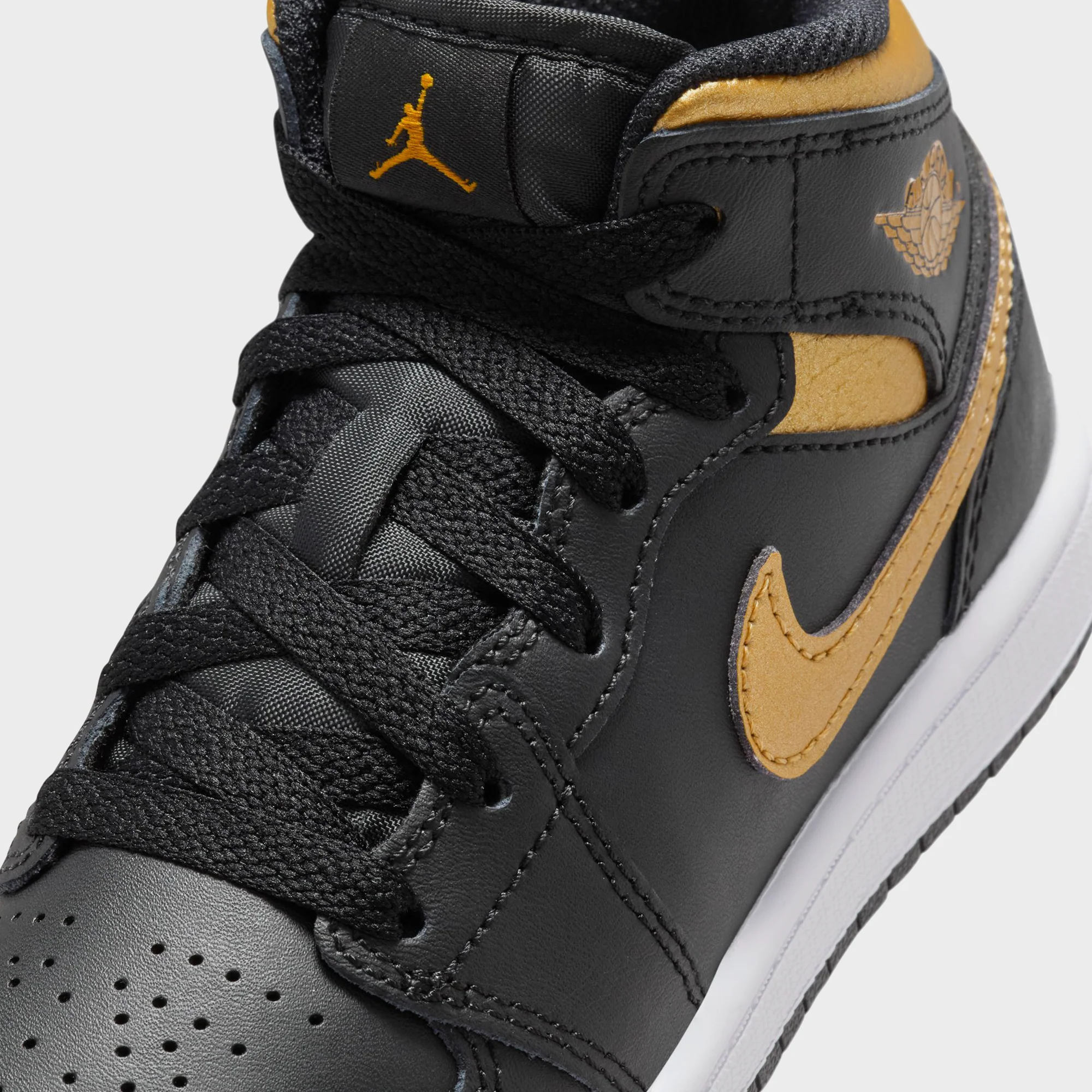 Jordan PS Air Jordan 1 Mid - Black / White / Metallic Gold - Image 7