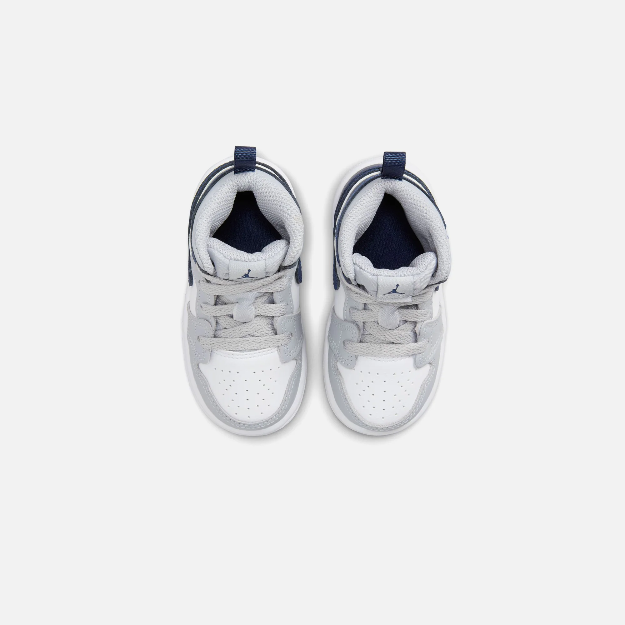 Jordan TD Air Jordan 1 Mid - White / Midnight Navy / Wolf Grey - Image 5