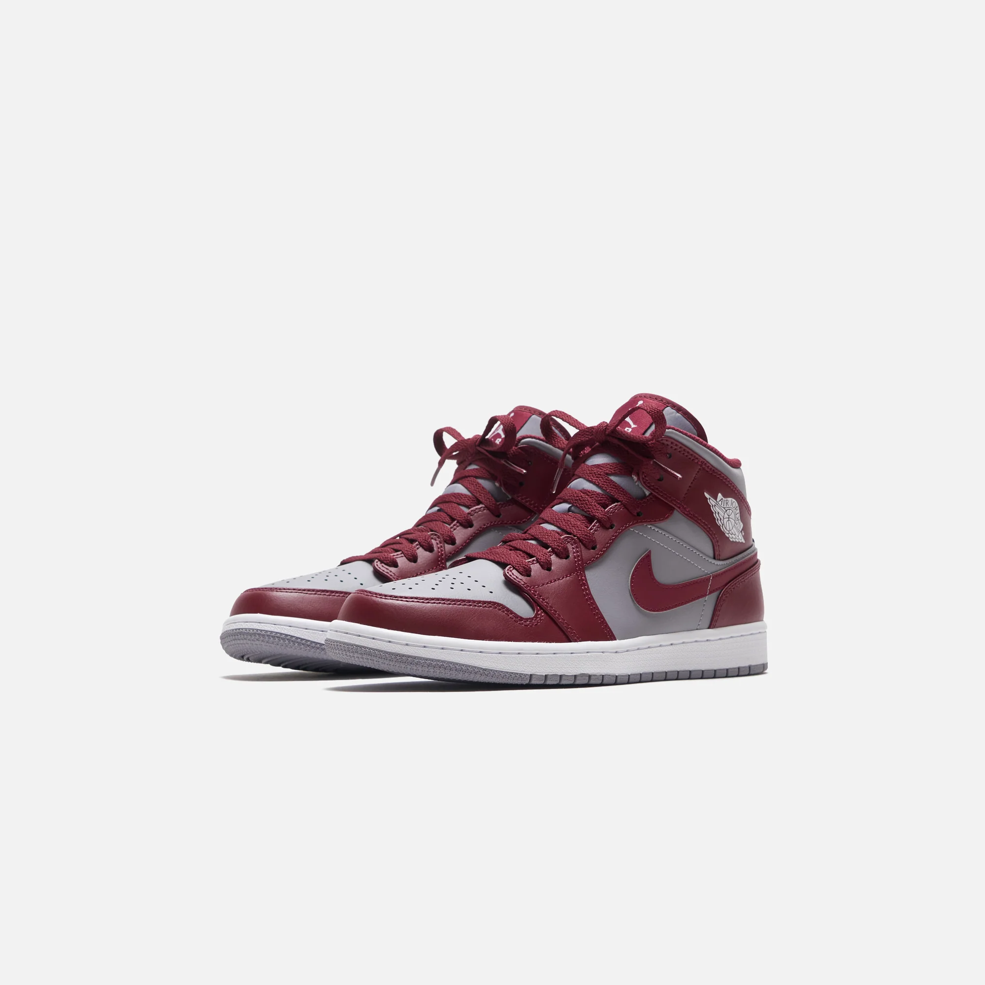 Nike Air Jordan 1 Mid - Cherrywood Red / White / Cement Grey - Image 2