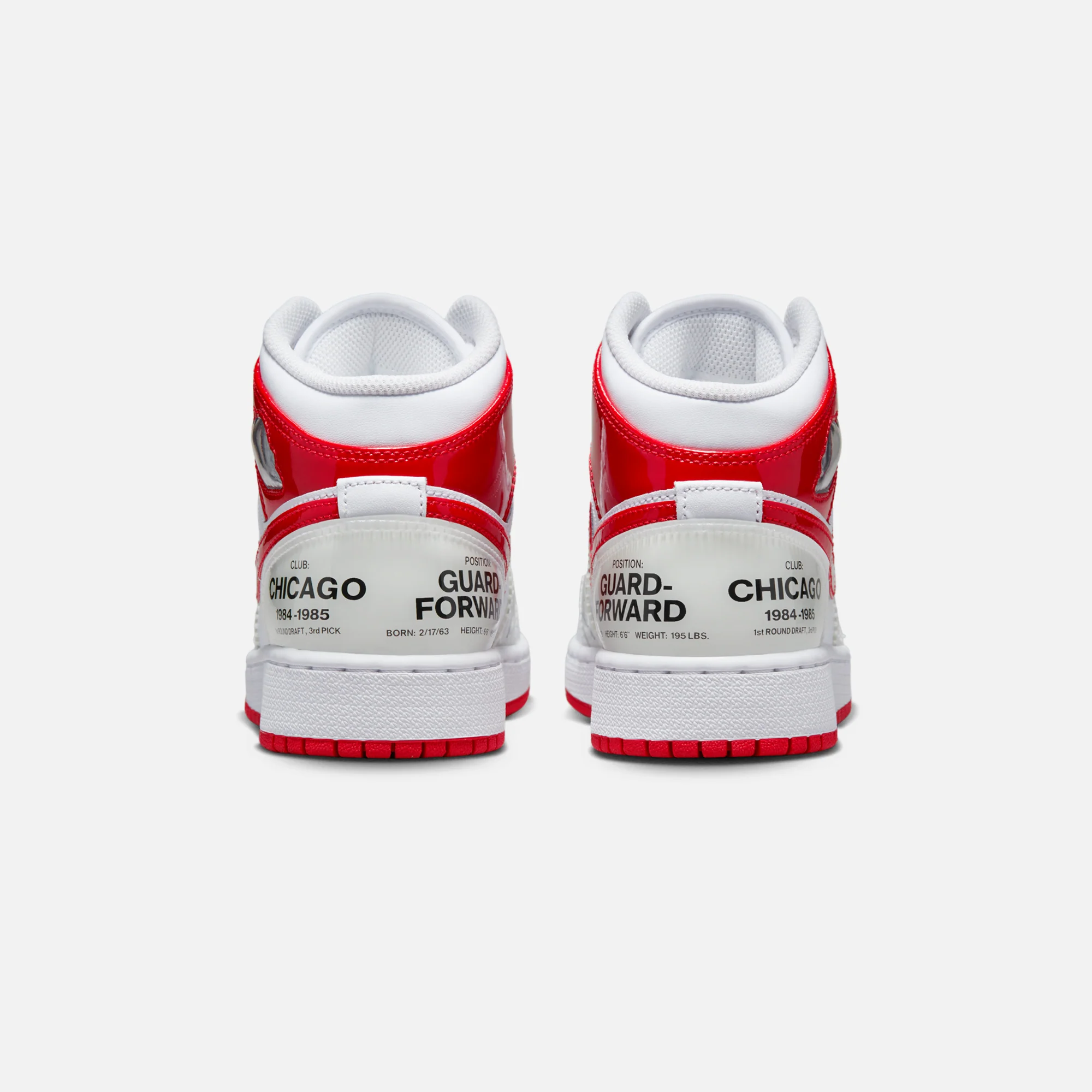 Nike Grade School Air Jordan 1 Mid SS - White / University Red - Image 4