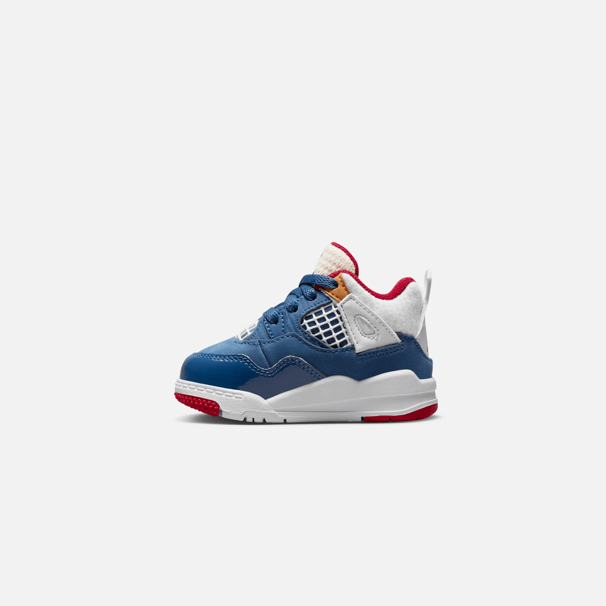 Nike Toddler Air Jordan 4 Retro - French Blue / White / Gym Red / Pearl White - Image 3