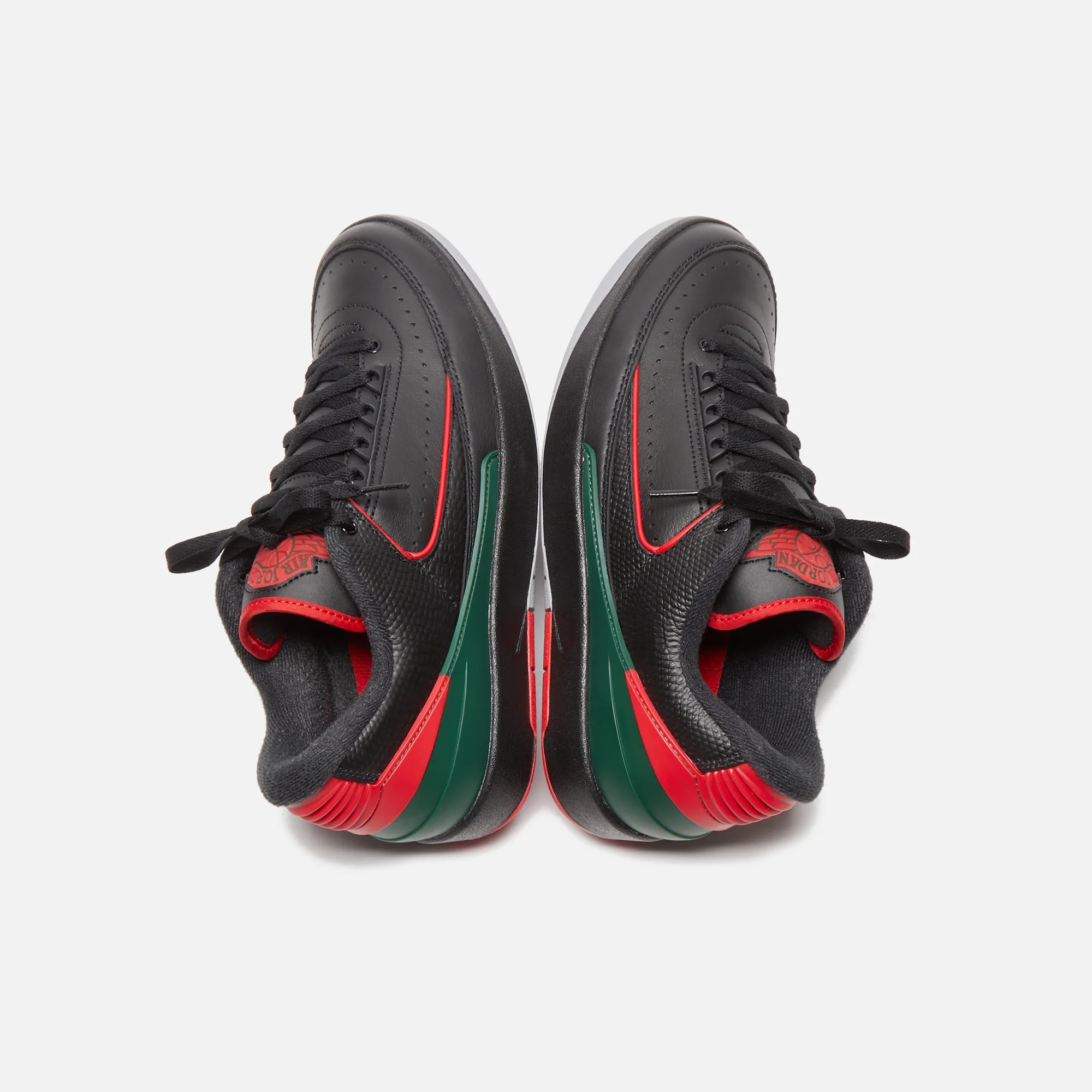 Nike Air Jordan 2 Retro Low - Black / Fire Red / Fire / Cement Grey - Image 4