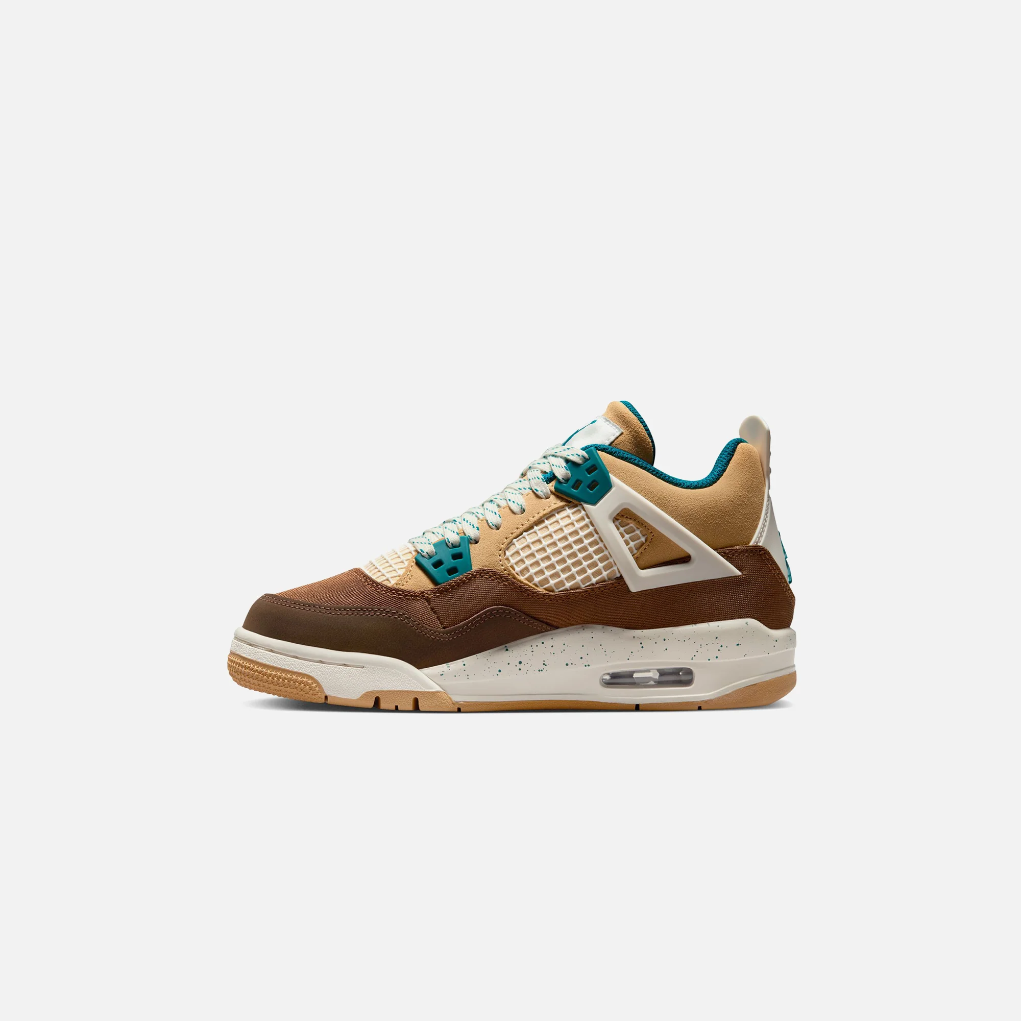 Nike GS Air Jordan 4 Retro - Cacao Wow / Geode Teal / Ale Brown - Image 2