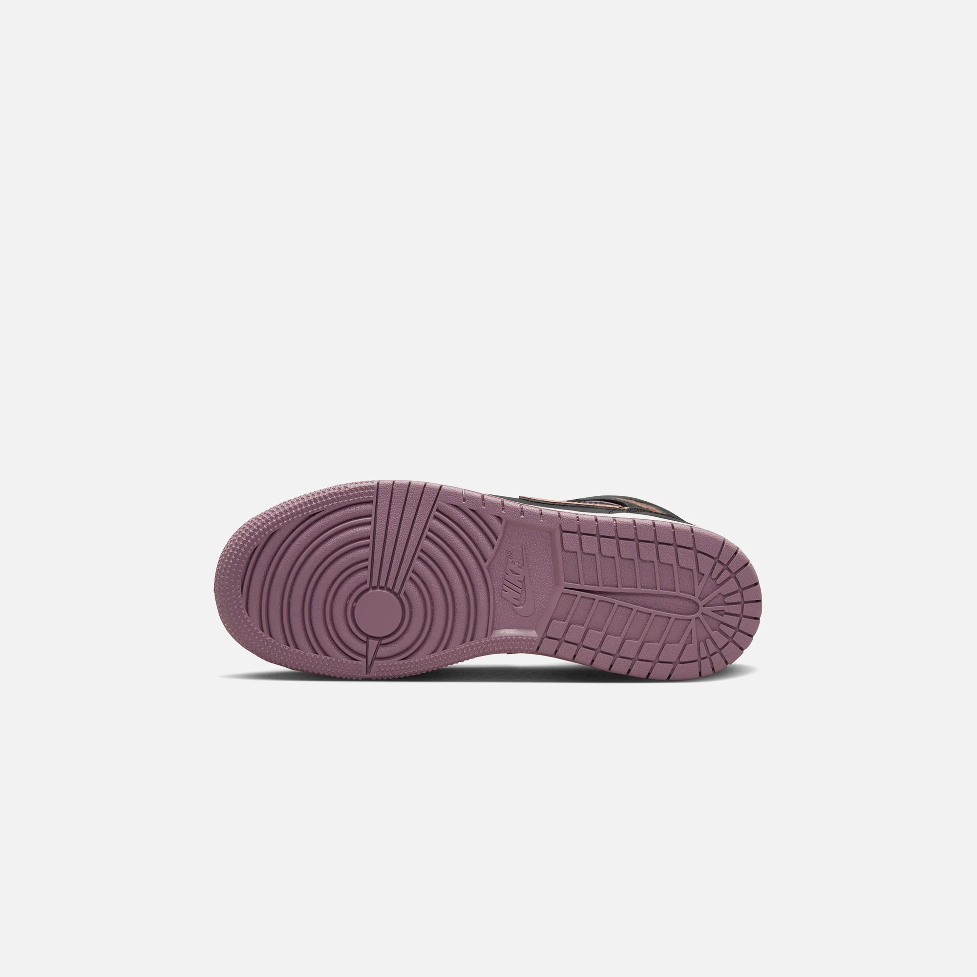 Nike GS Air Jordan 1 Mid SE - Black / Sky J Orange / Sky J Mauve / White - Image 5