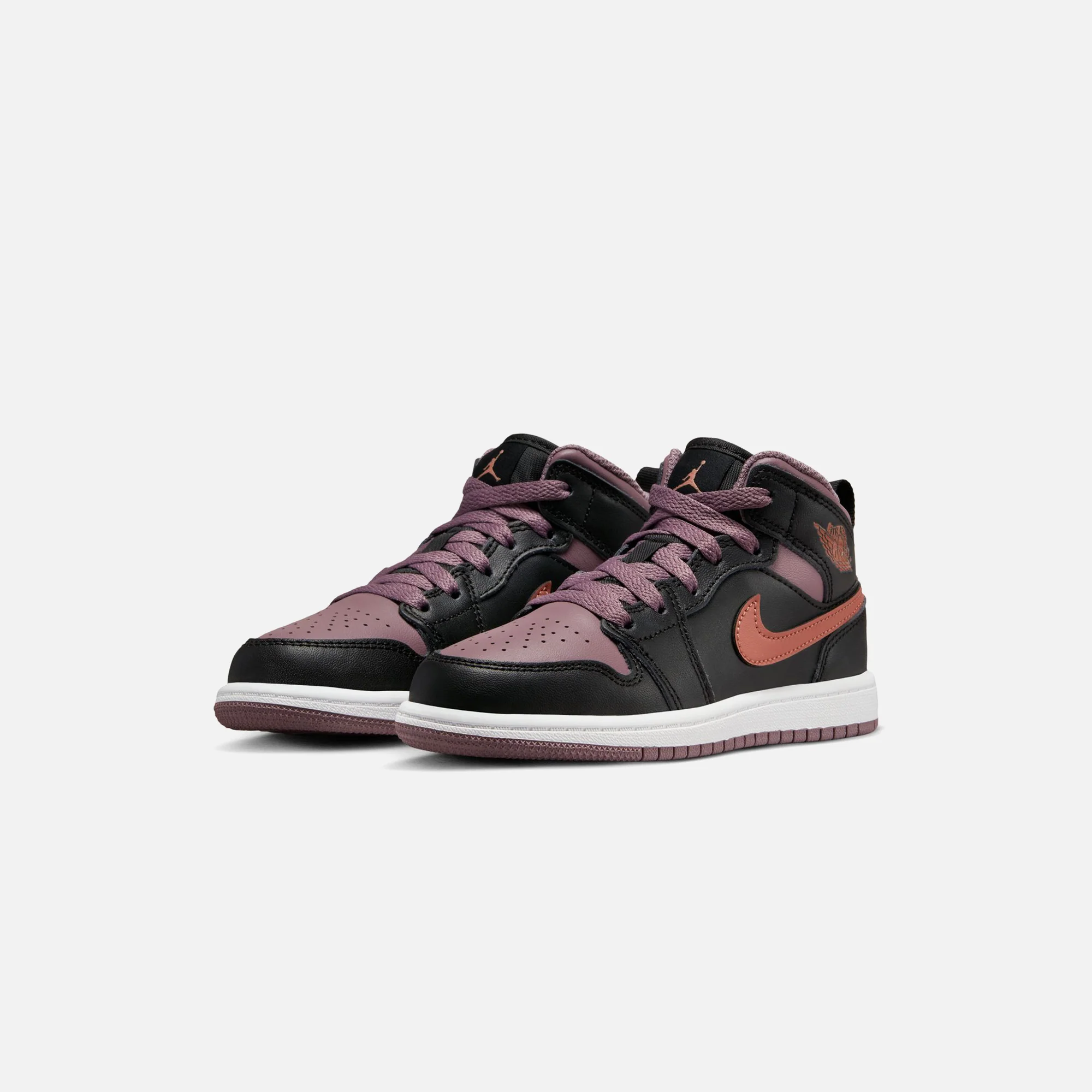 Nike PS Air Jordan 1 Mid Se - Black / Sky J Orange / Sky J Mauve / White - Image 2