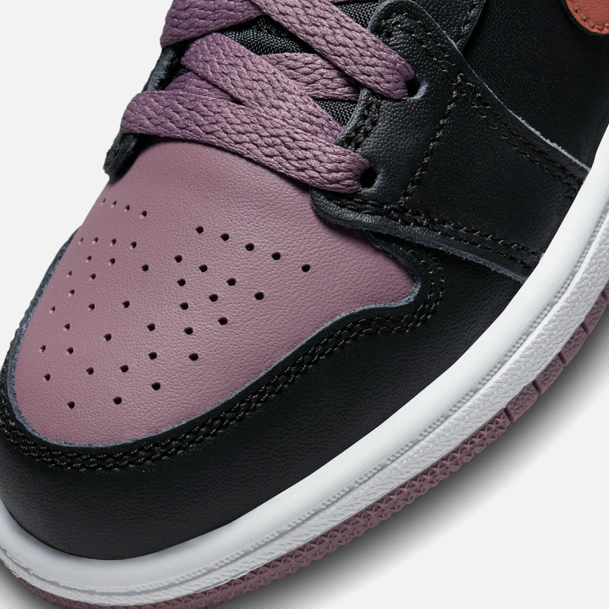 Nike PS Air Jordan 1 Mid Se - Black / Sky J Orange / Sky J Mauve / White - Image 7