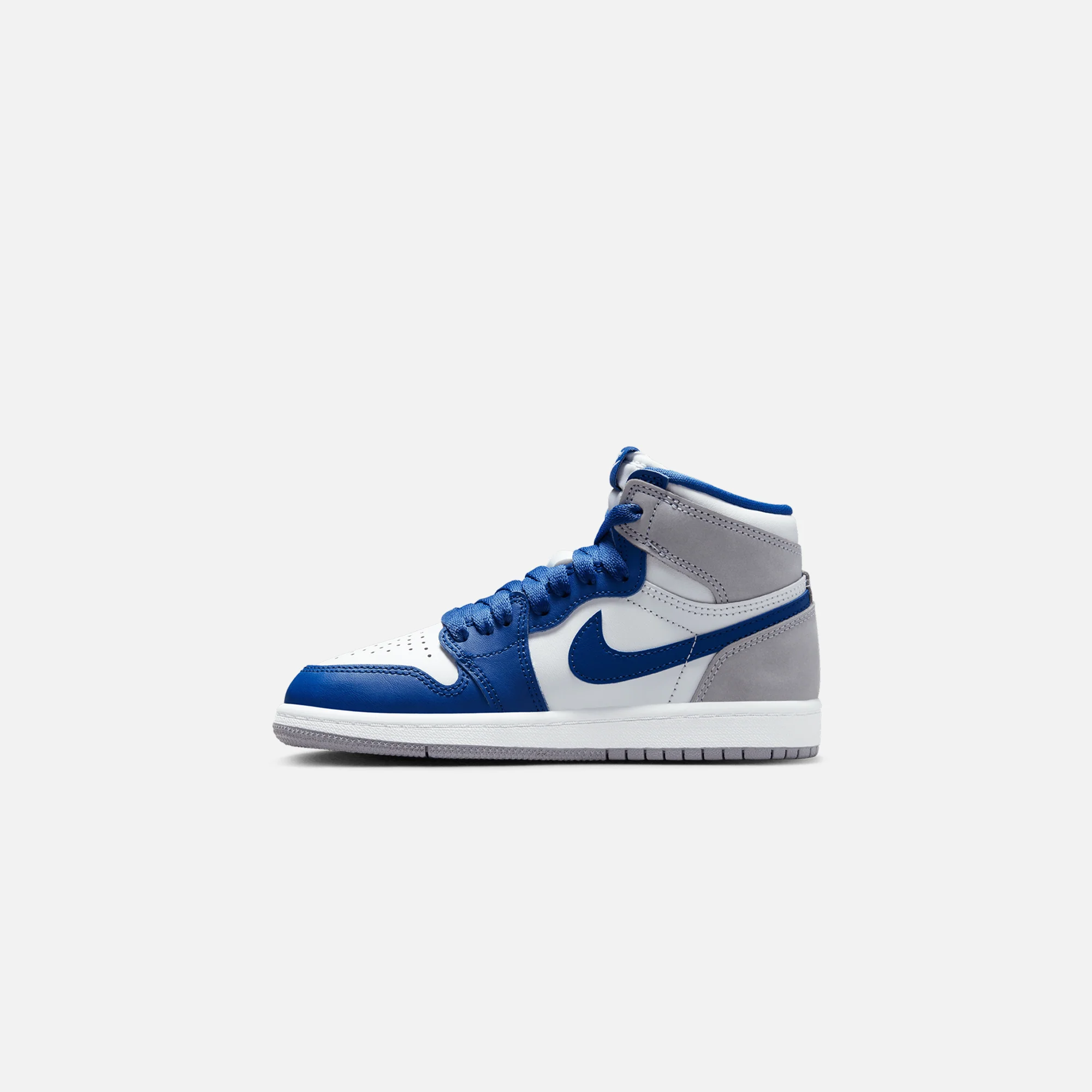 Nike Pre-School Jordan 1 Retro High OG -  True Blue / White / Cement Grey - Image 3