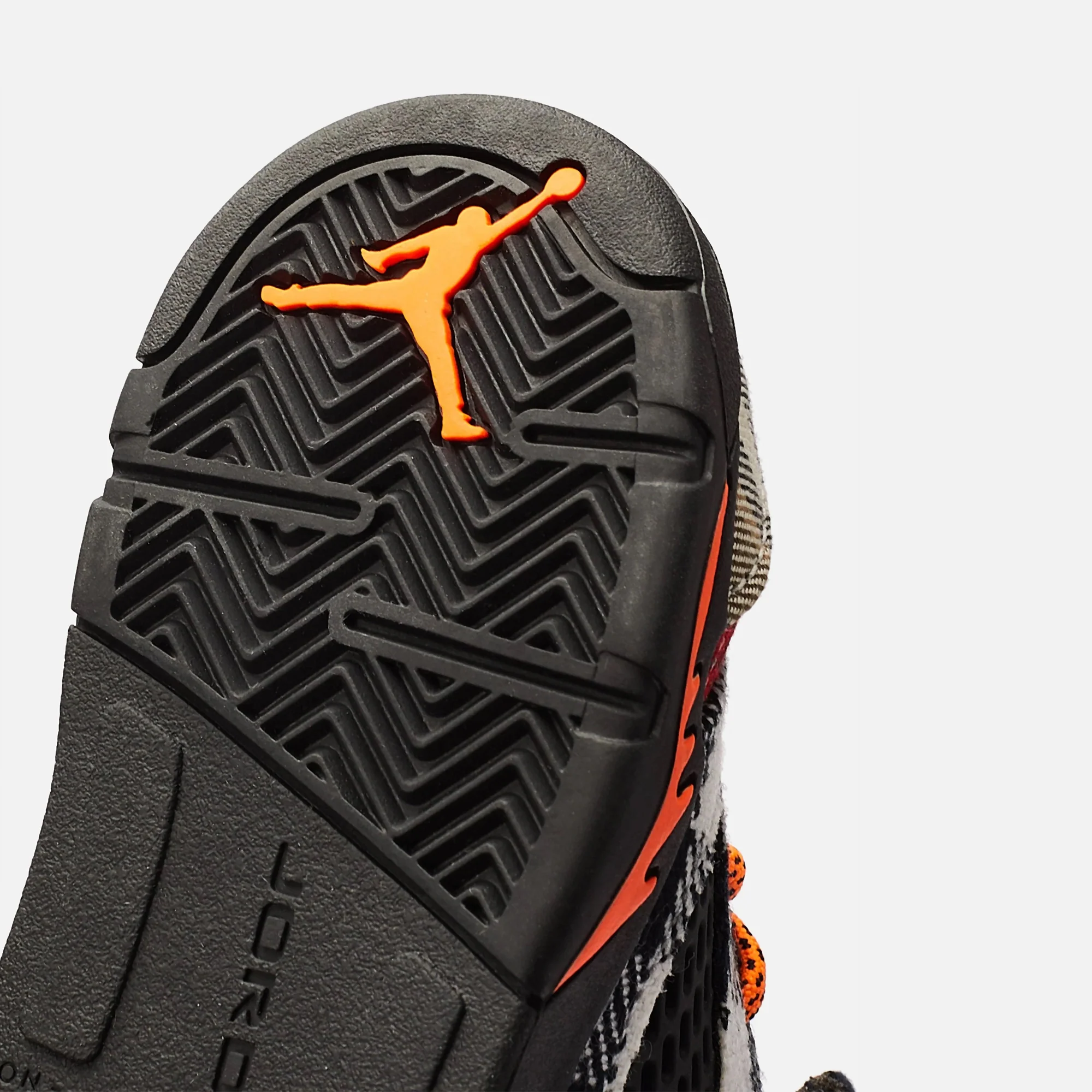 Nike TD Air Jordan 5 Retro Plaid - Black / Dark Obsidian / Total Orange - Image 4