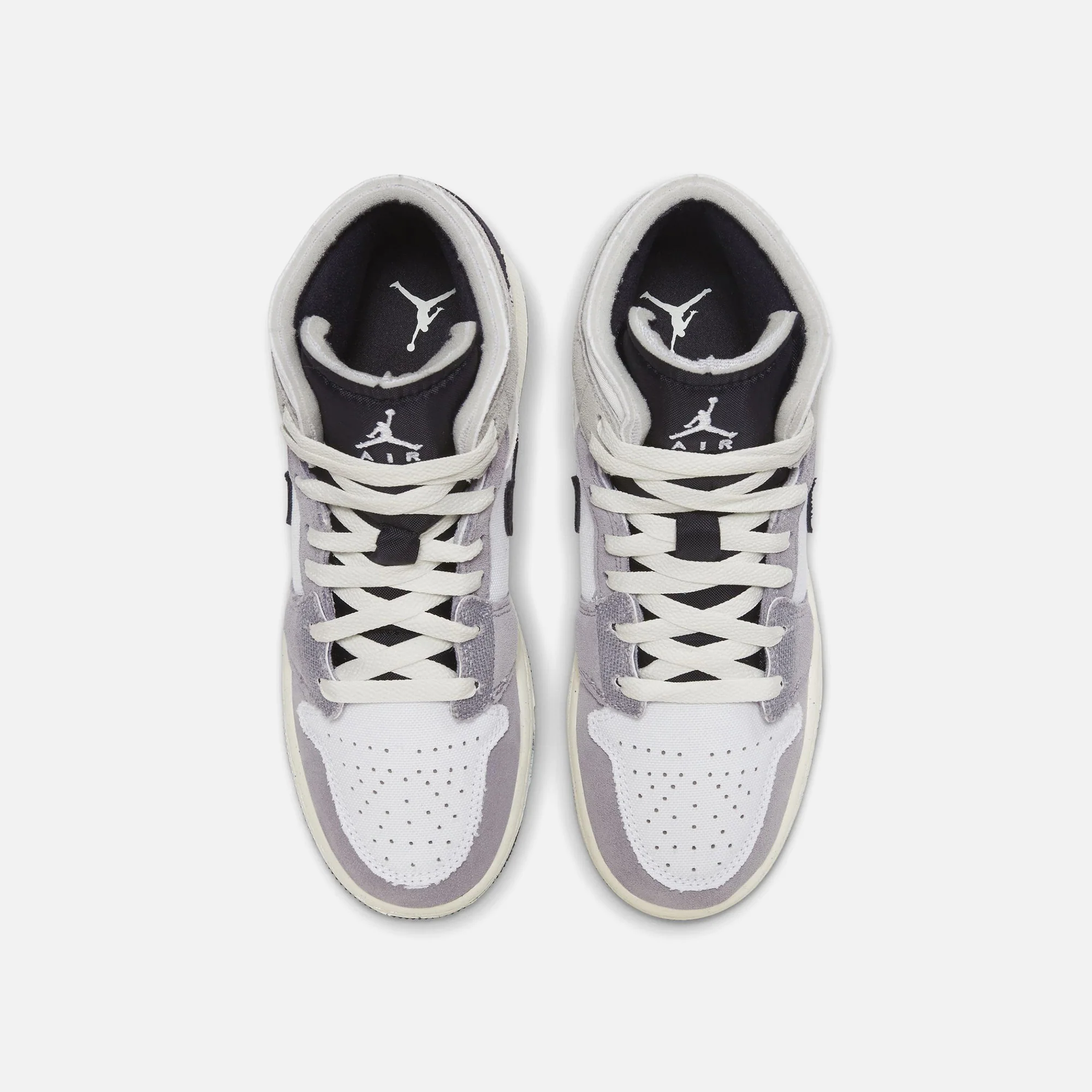 Nike Grade School Air Jordan 1 Mid Se - Cement Grey / Black / White / Tech Grey - Image 3