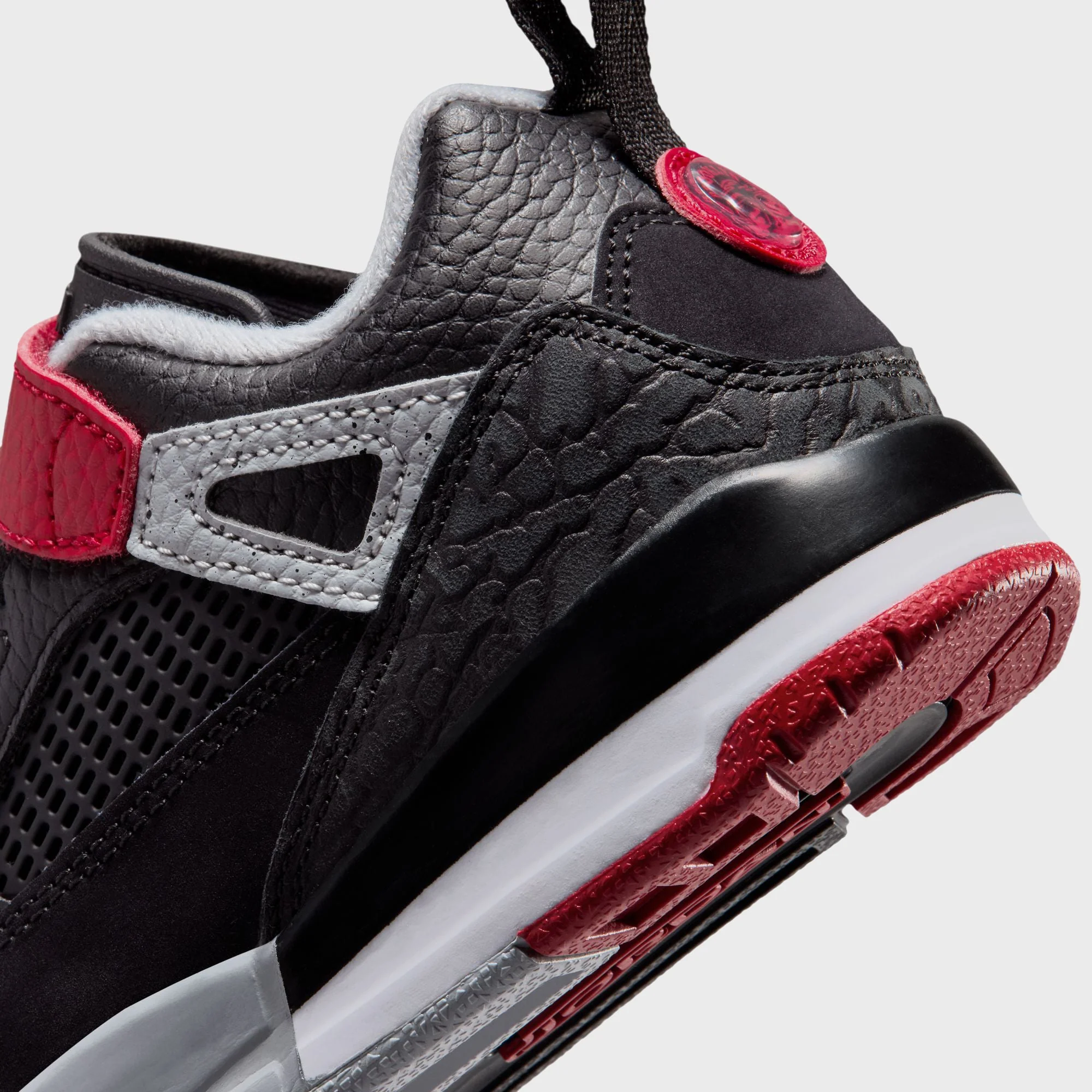 Jordan PS Spizike Low - Black / Wolf Grey / White / Gym Red - Image 7