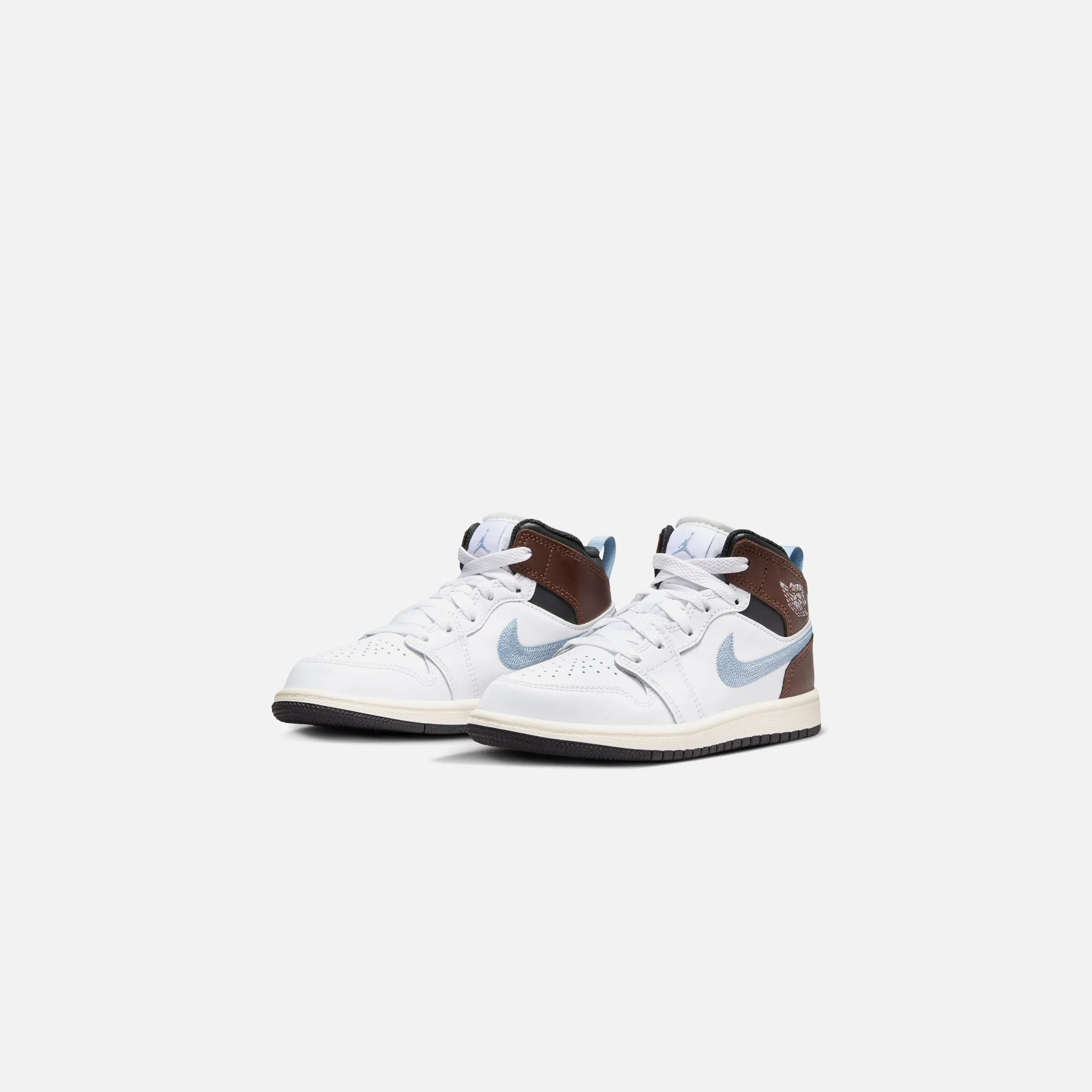 Jordan PS Air Jordan 1 Mid SE - White / Blue Grey / Black Sail - Image 2
