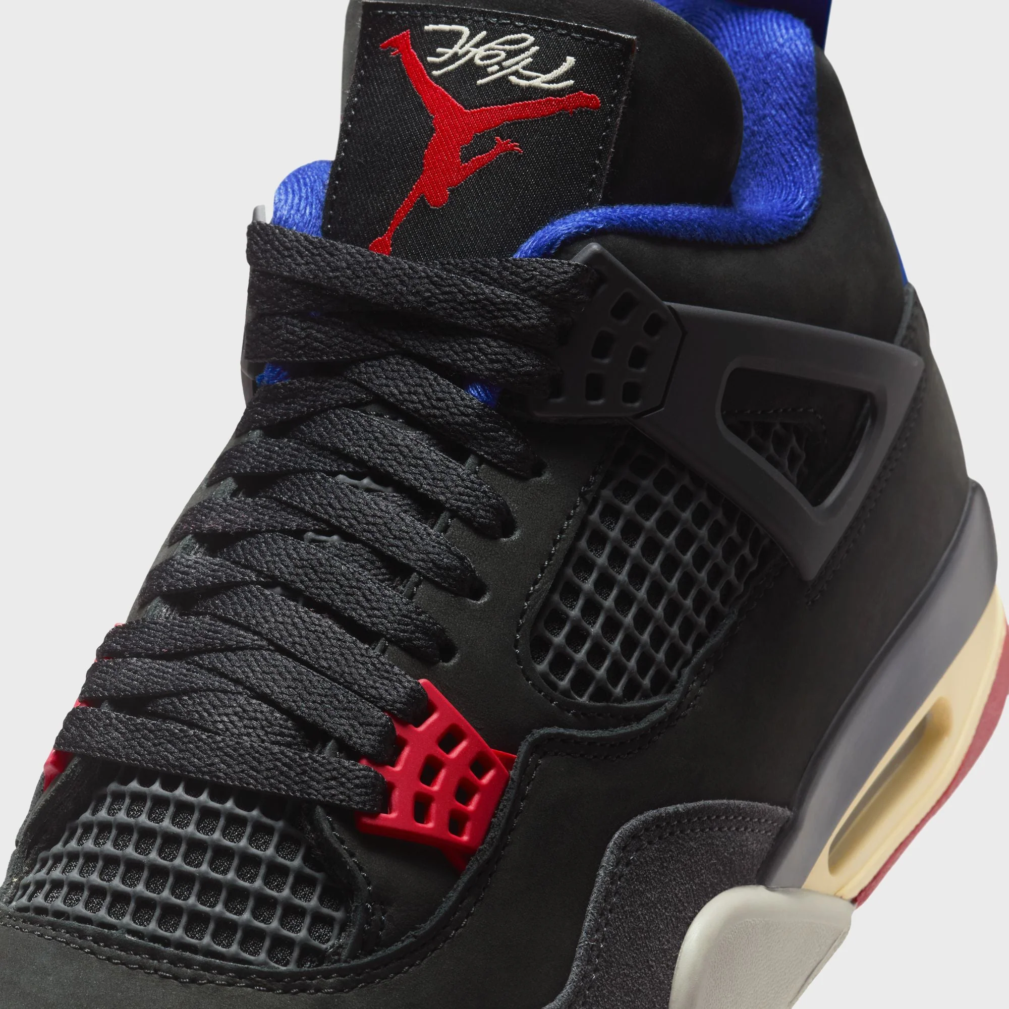 Jordan Air Jordan 4 Retro OG - Black / Fire Red / Deep Royal Blue /  Dark Smoke Grey / Tech Grey - Image 7
