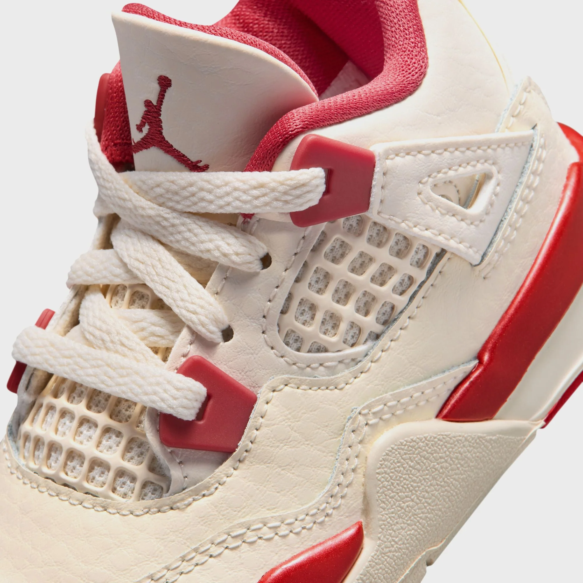 Jordan TD Air Jordan 4 Retro - Pale Ivory / Tough Red - Image 6
