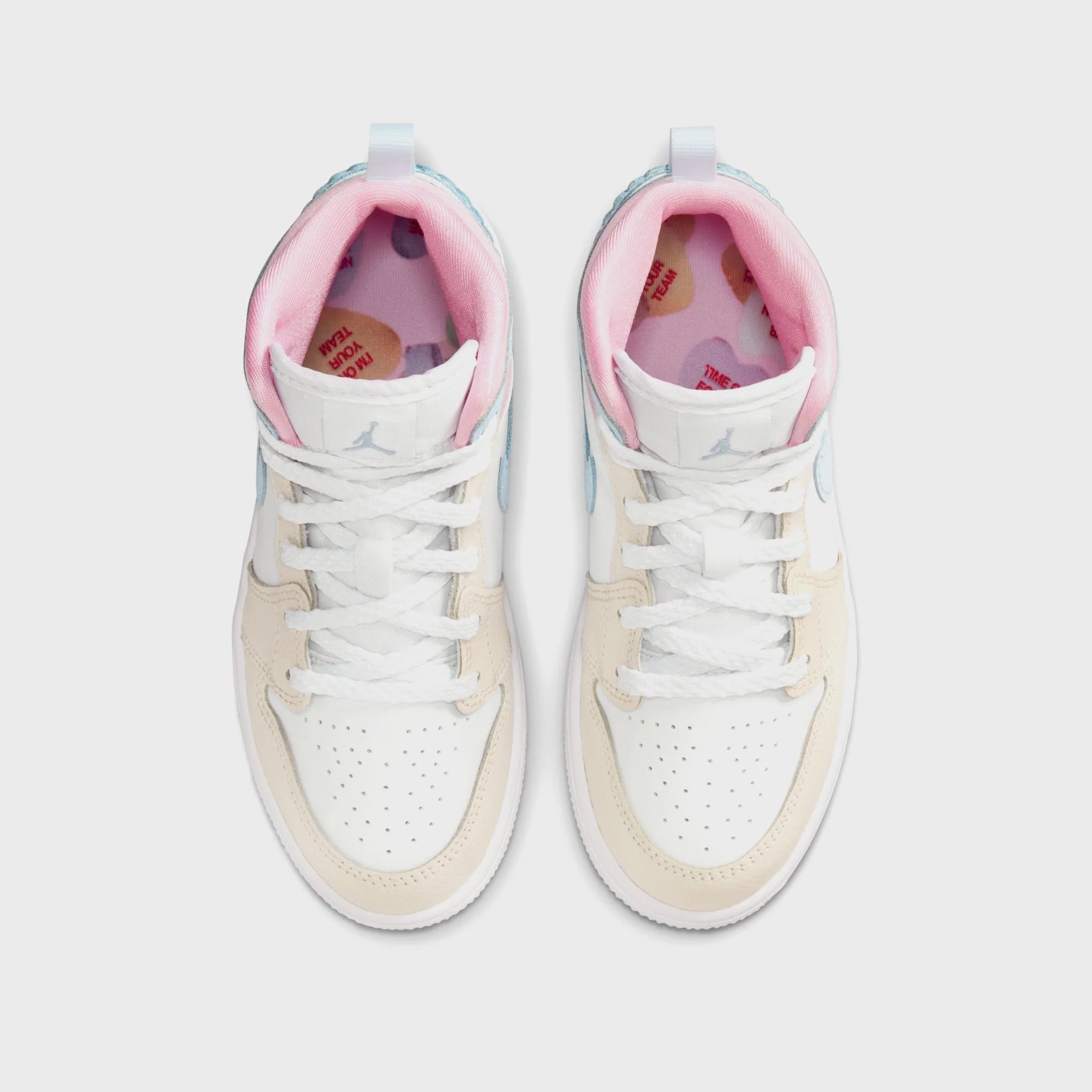 Jordan PS Jordan 1 Mid SE - Half Blue / Pale Ivory / White - Image 4
