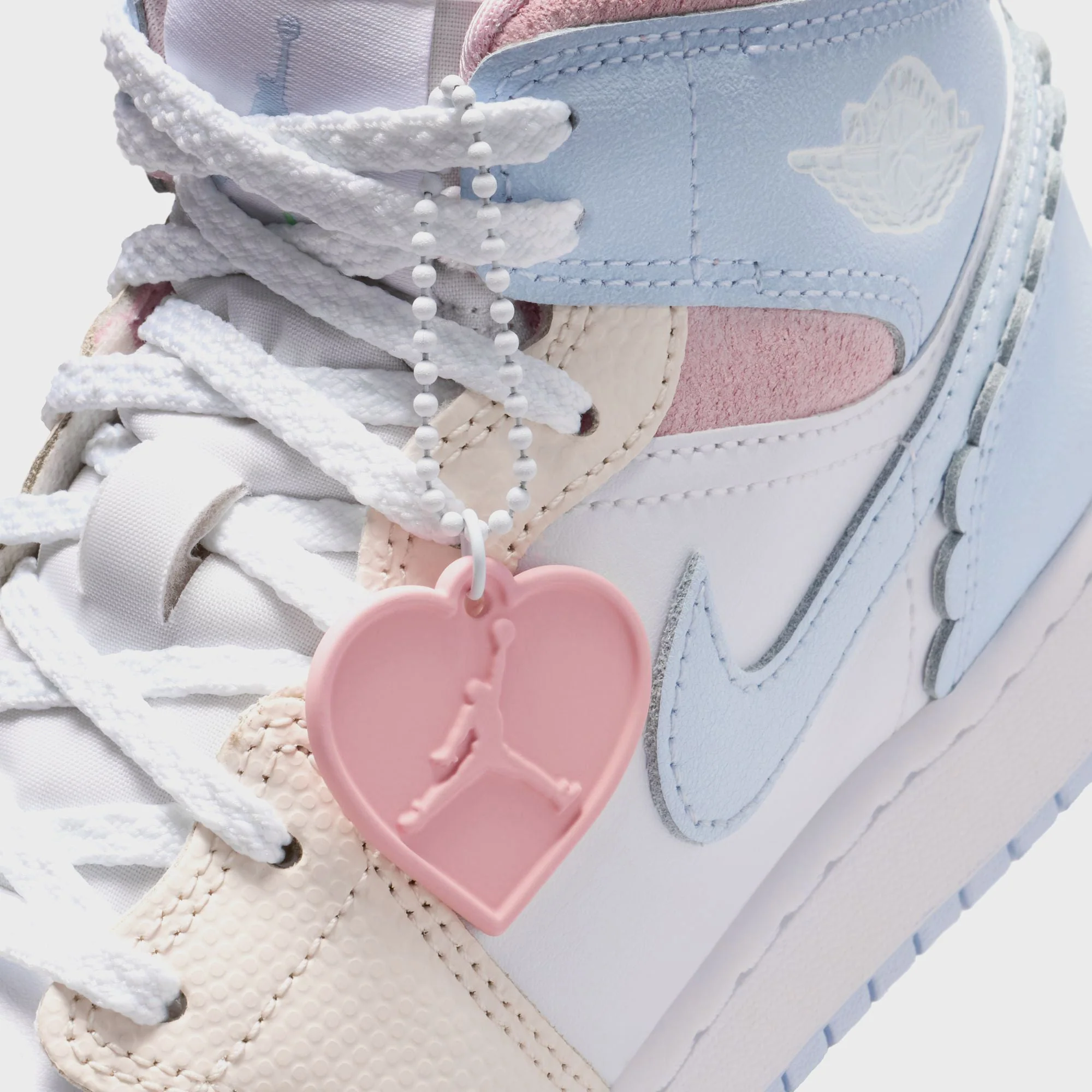 Jordan GS Air Jordan Mid SE - Half Blue / Pale Ivory / White - Image 9