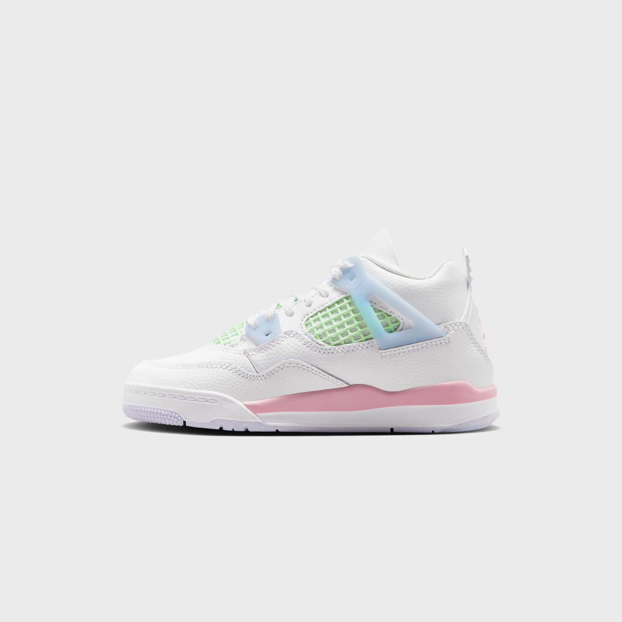 Nike PS Air Jordan 4 Retro - White / Half Blue / Vapor Green / Medium Soft Pink - Image 2