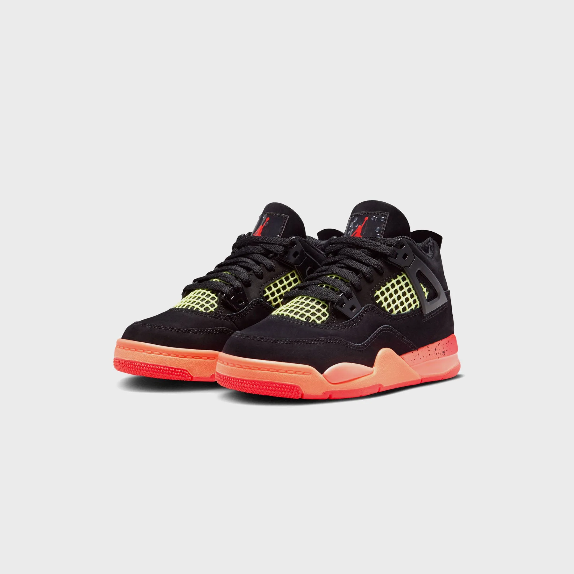 Jordan PS Air Jordan 4 Retro - Black / Infrared / Bright Mango / Barely - Image 2