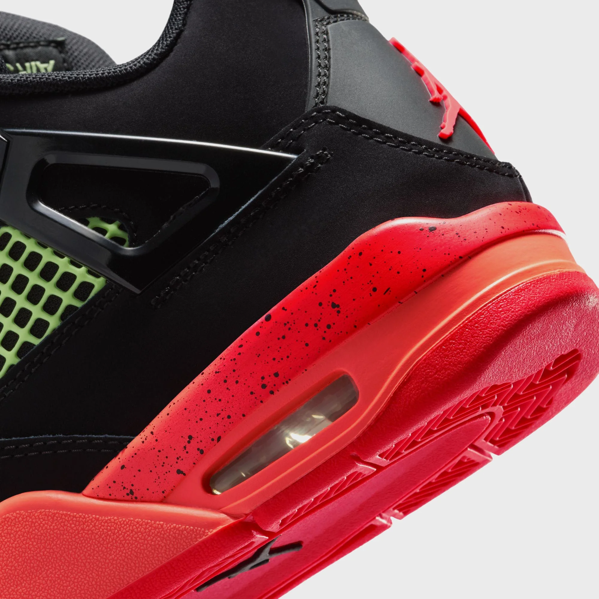 Jordan GS Air Jordan 4 Retro - Black / Infrared / Bright Mango / Barely - Image 7