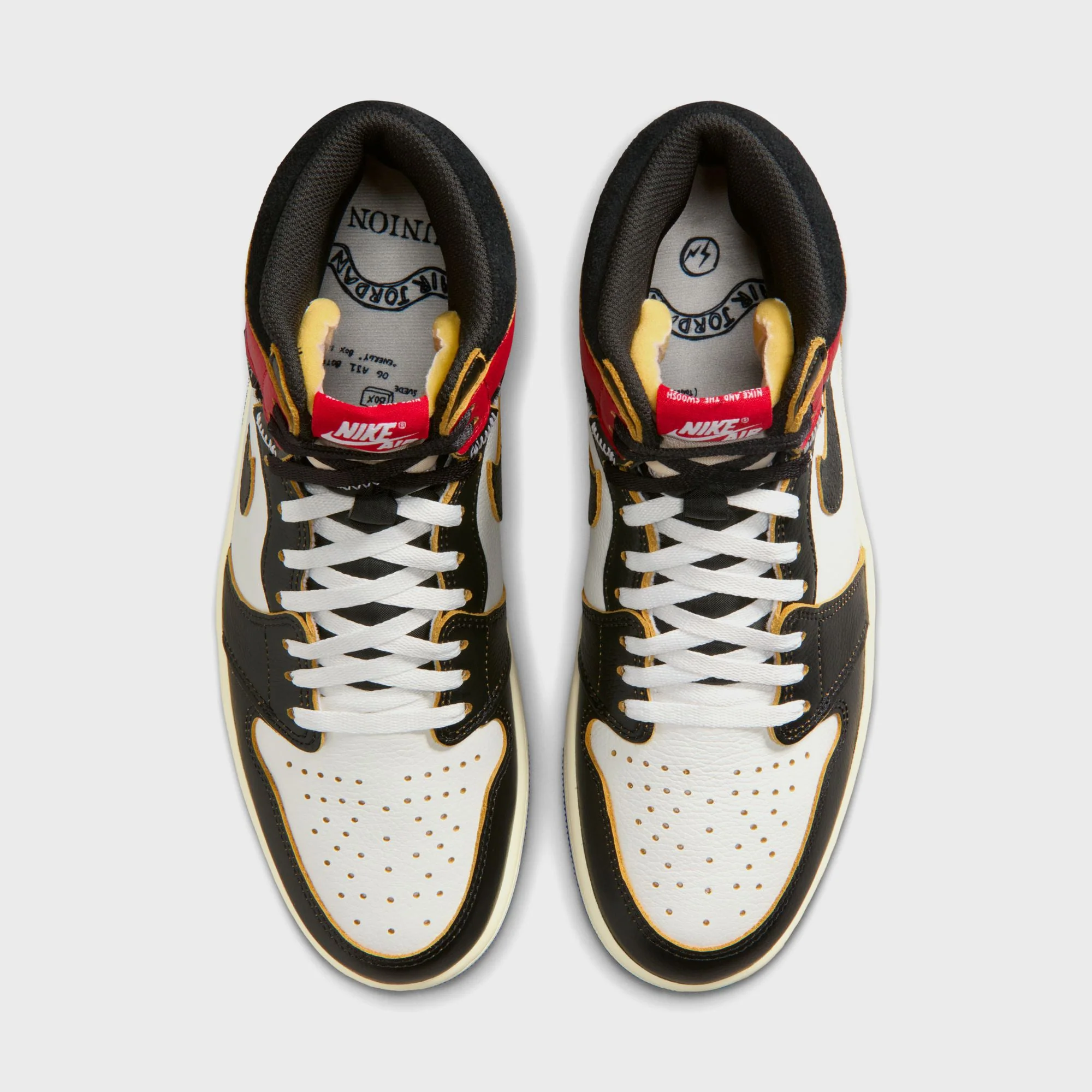 Jordan x Fragment x Union LA Air Jordan 1 Retro High OG - Black / White / Varsity Red / Sport Royal - Image 4