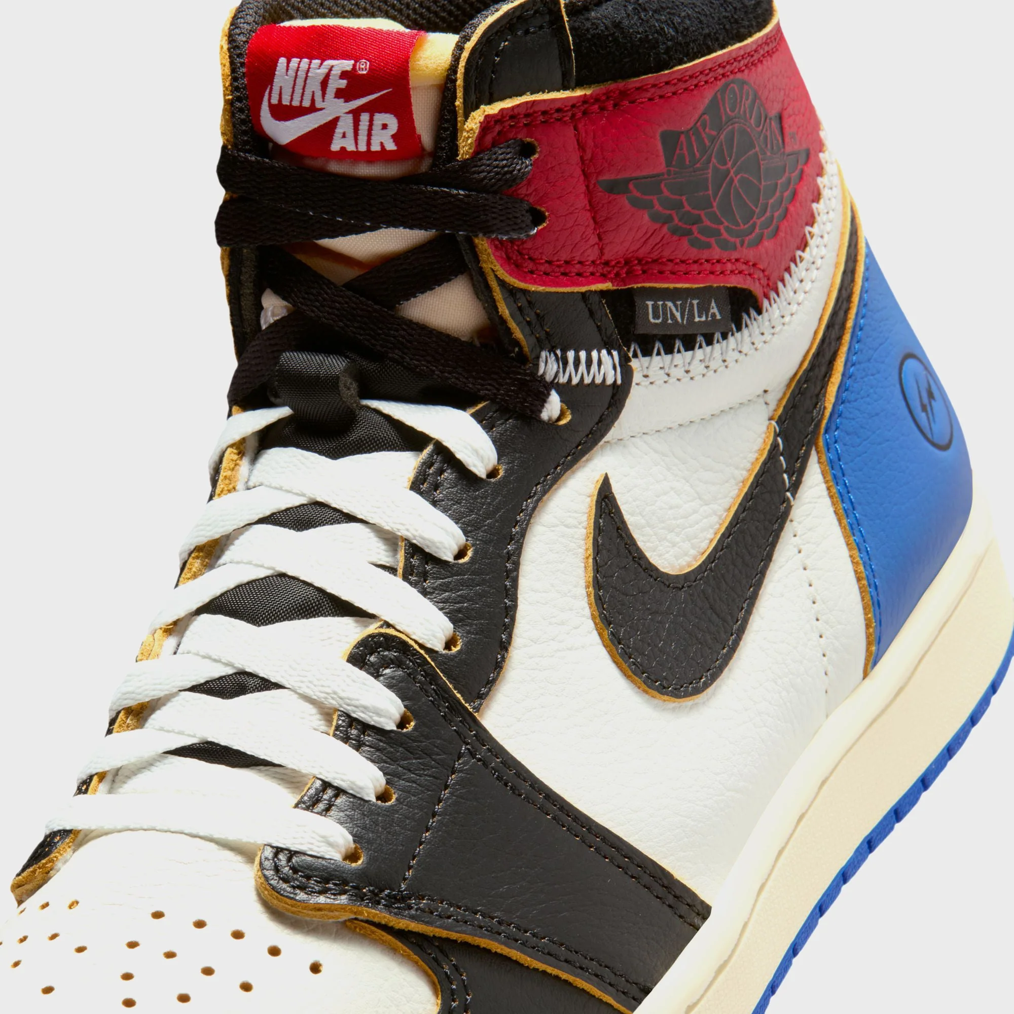 Jordan x Fragment x Union LA Air Jordan 1 Retro High OG - Black / White / Varsity Red / Sport Royal - Image 6