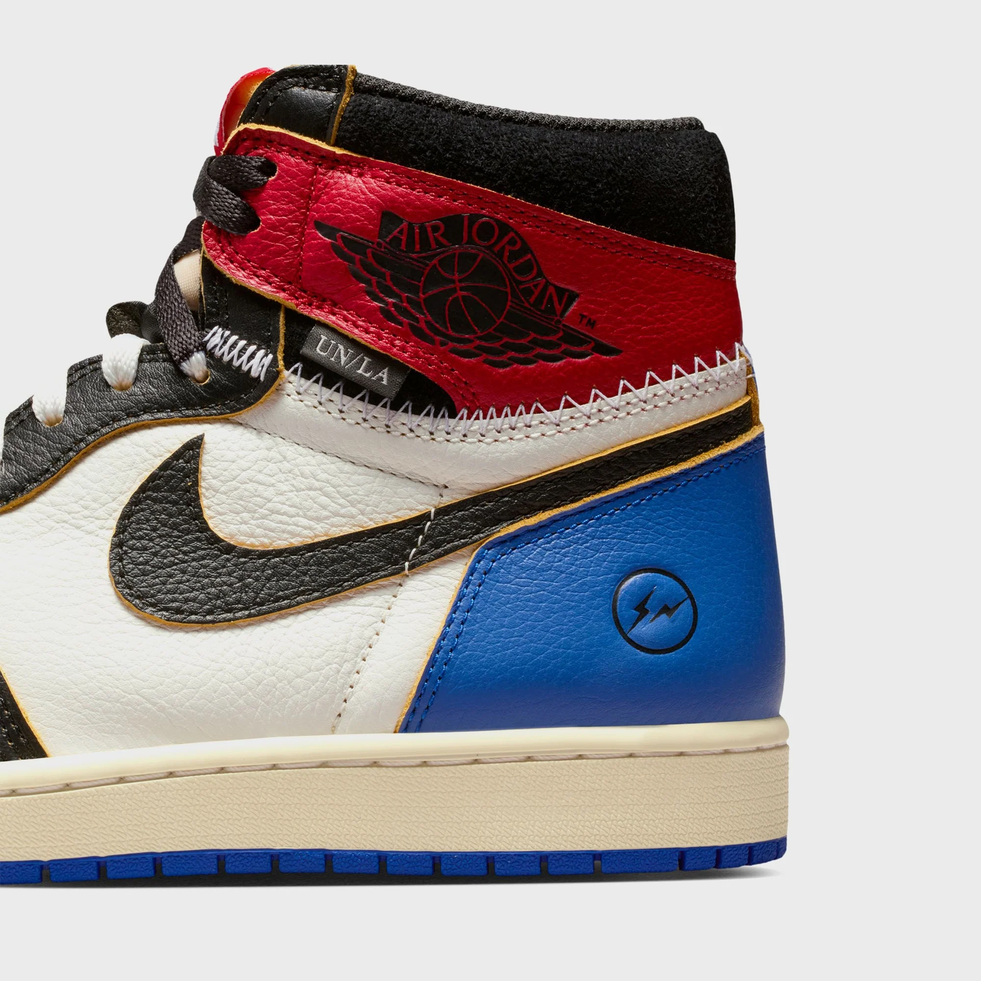 Jordan x Fragment x Union LA Air Jordan 1 Retro High OG - Black / White / Varsity Red / Sport Royal - Image 7