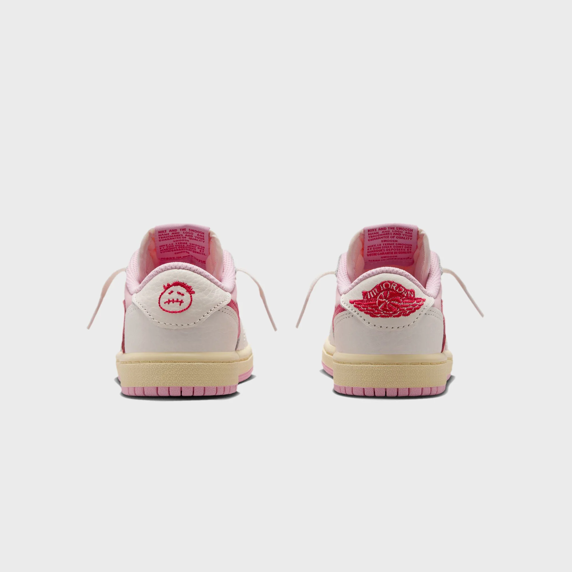 Jordan x Travis Scott PS Jordan 1 Retro Low OG - Sail / Tropical Pink / Shy Pink / Muslin - Image 3