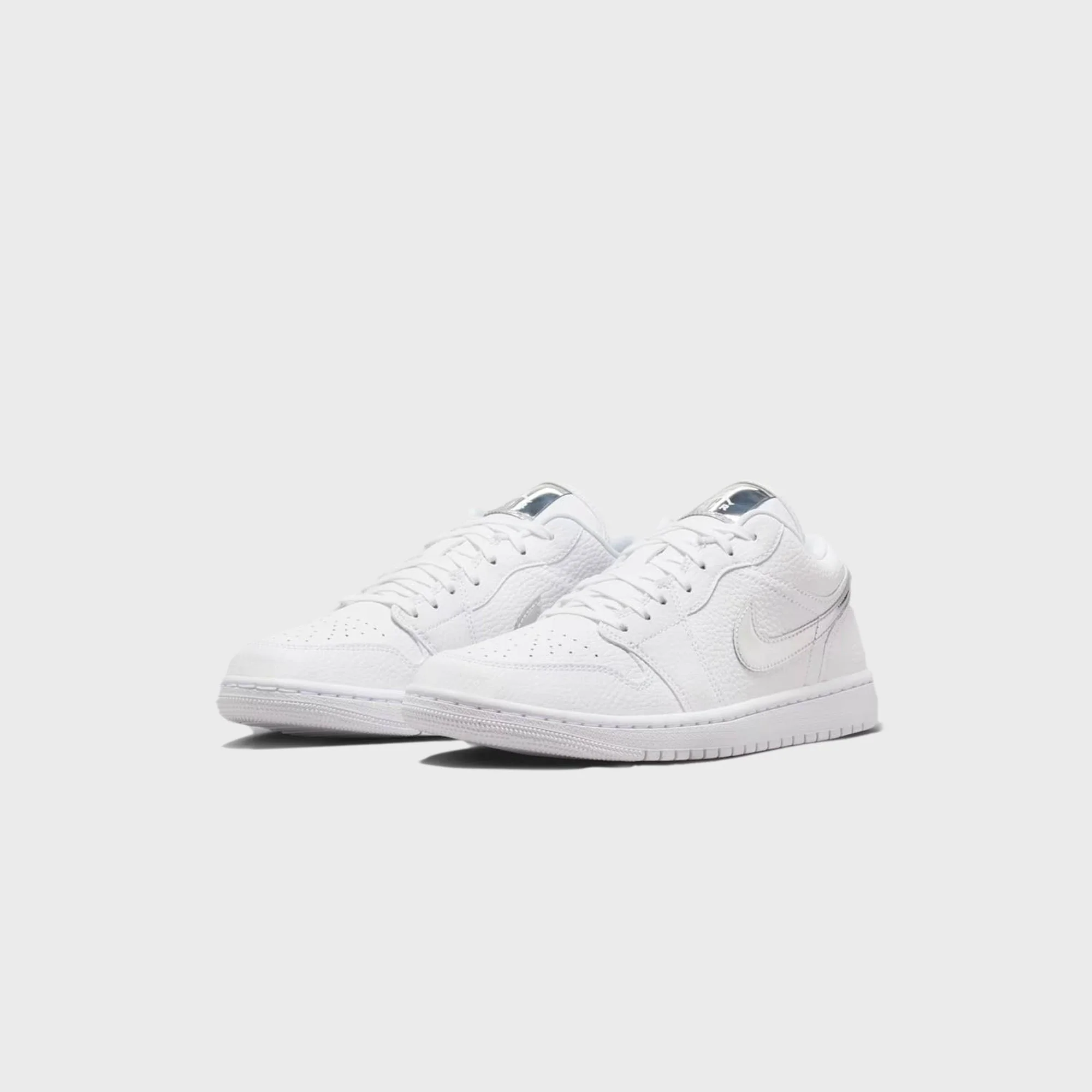 Jordan WMNS Air Jordan 1 Low SE - White / Metallic Silver - Image 2