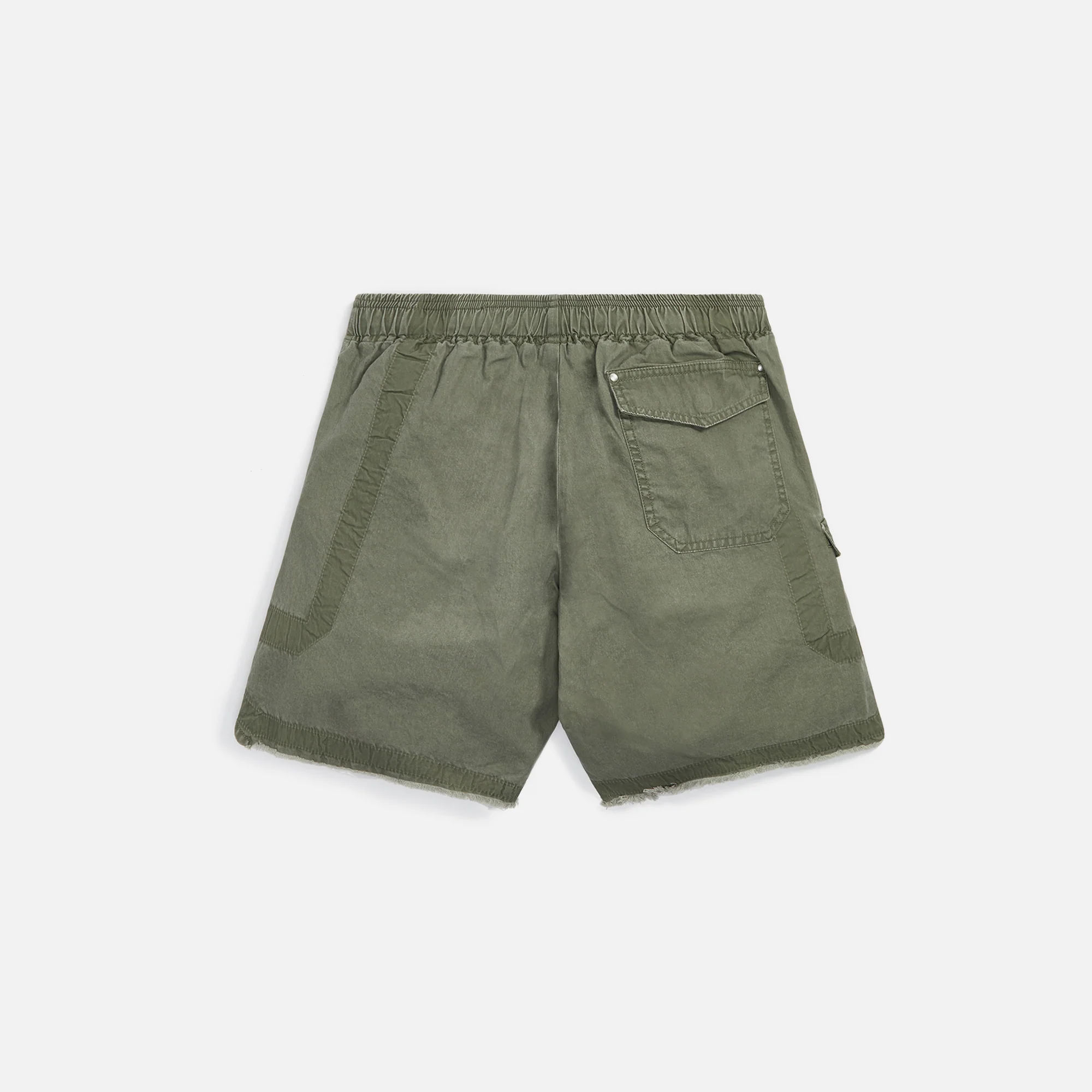 John Elliott Cotton Poplin Frame II Shorts - Olive - Image 2