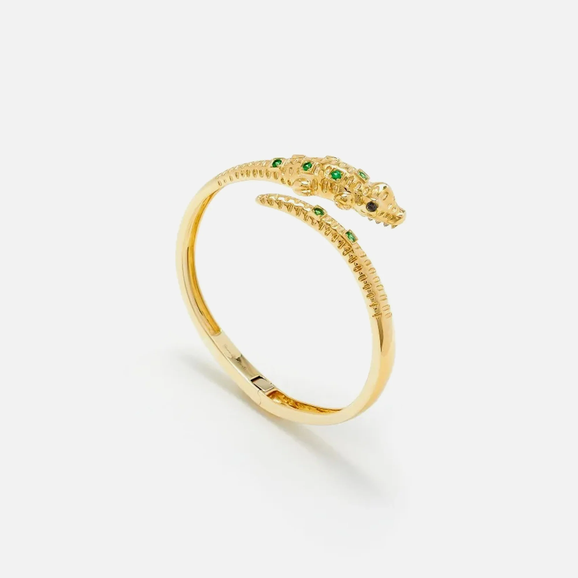 Yvonne Leon Croc Bracelet - Gold - Image 2