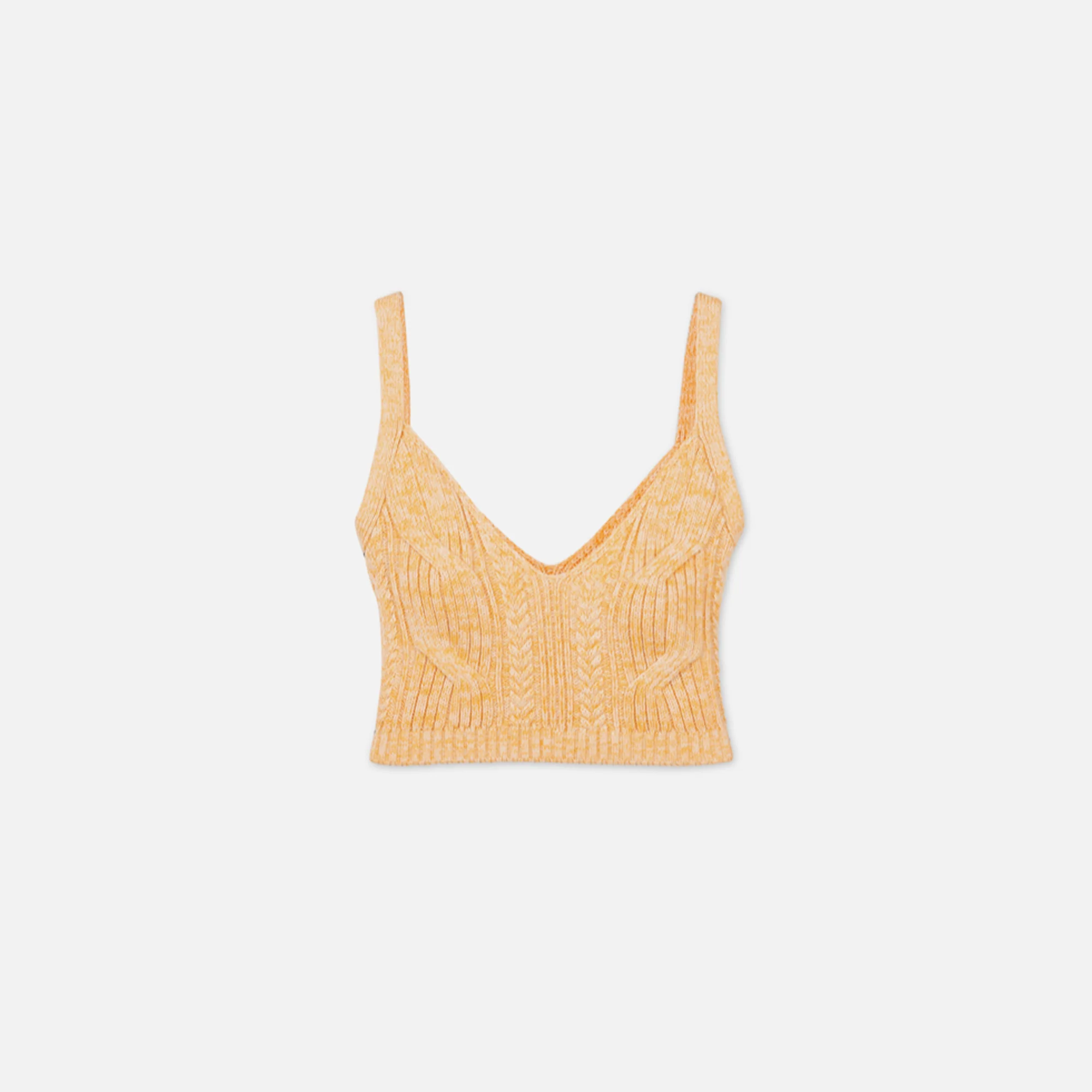 Jonathan Simkhai Rae Open Cable Bralette - Melon / Almond