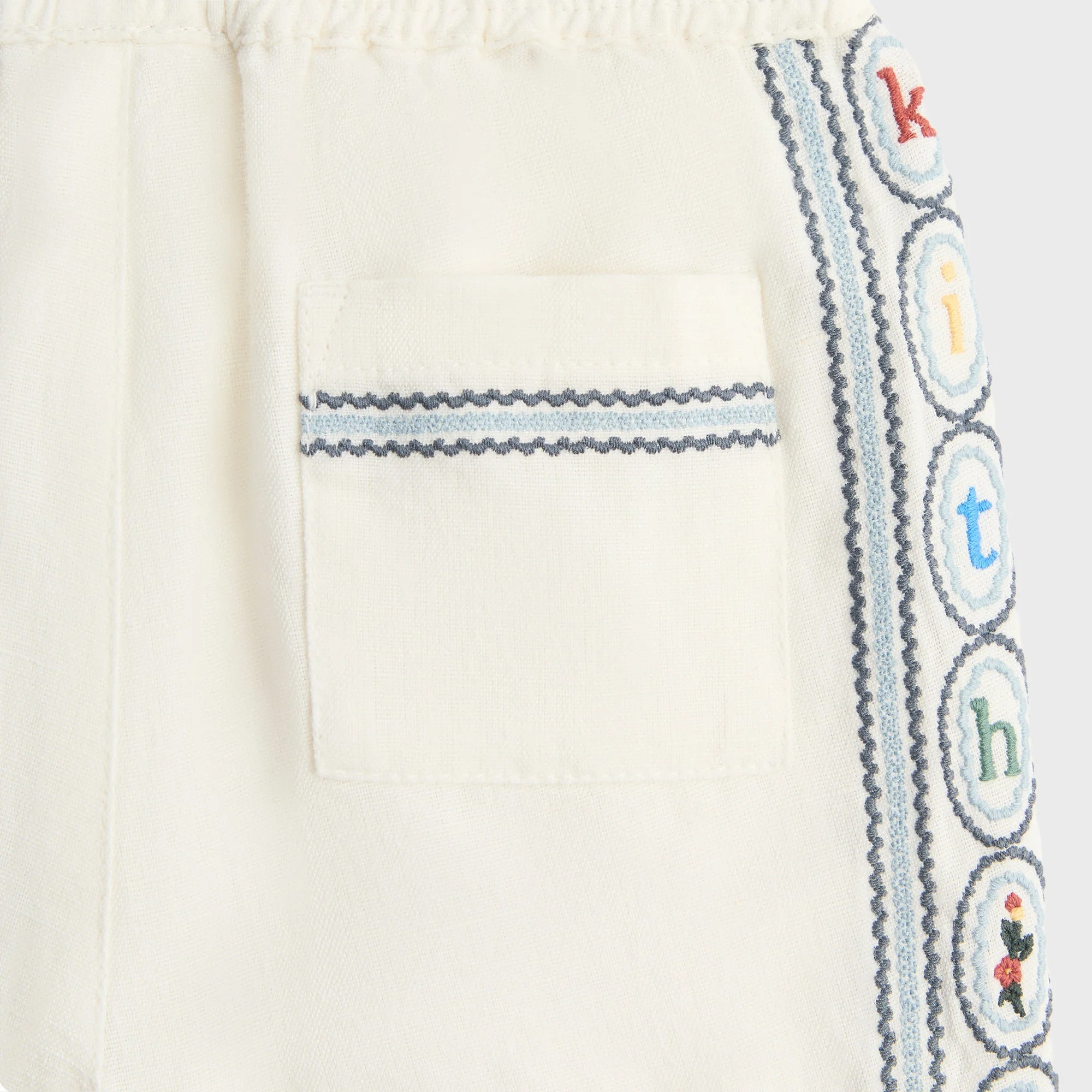 Kith Baby Novelty Embroidered Thompson Short - Silk - Image 5