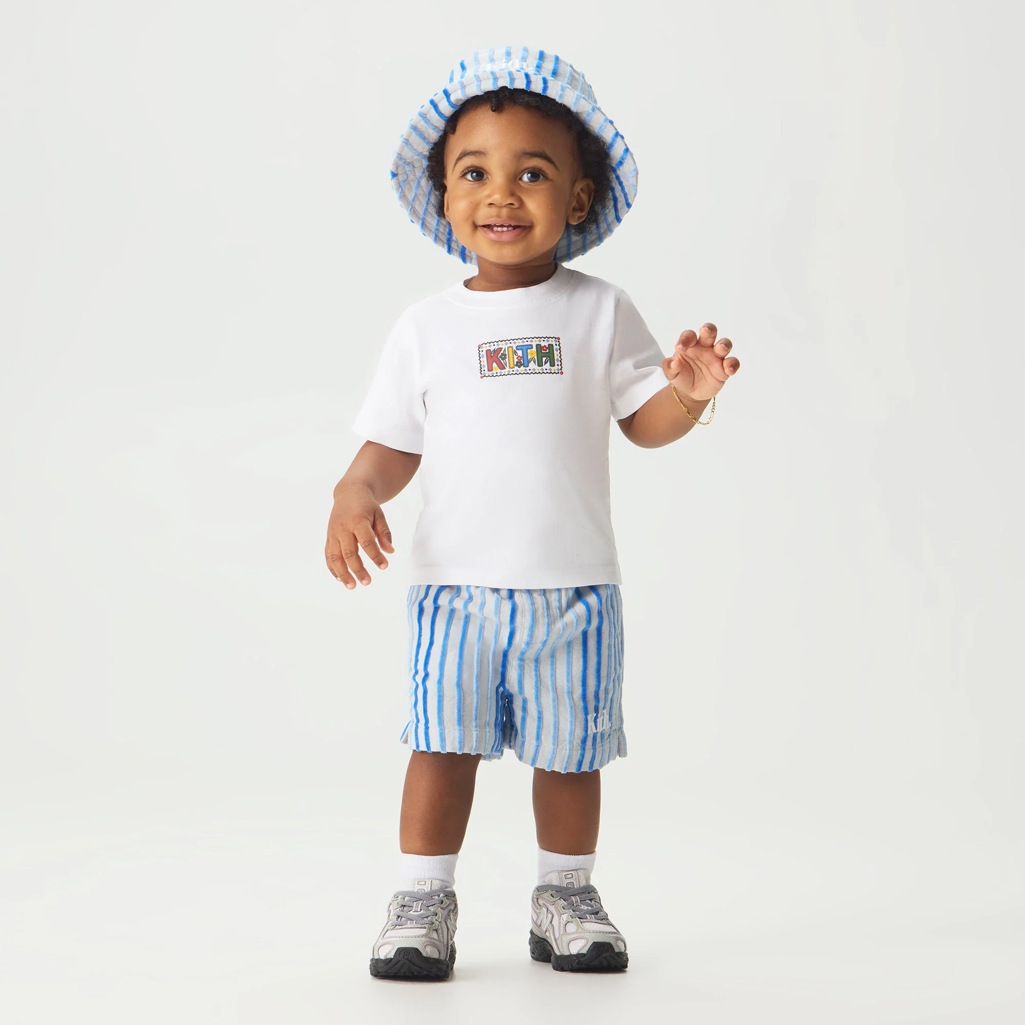 Kith Baby Chenille Stripe Thompson Short - Cornflower - Image 2