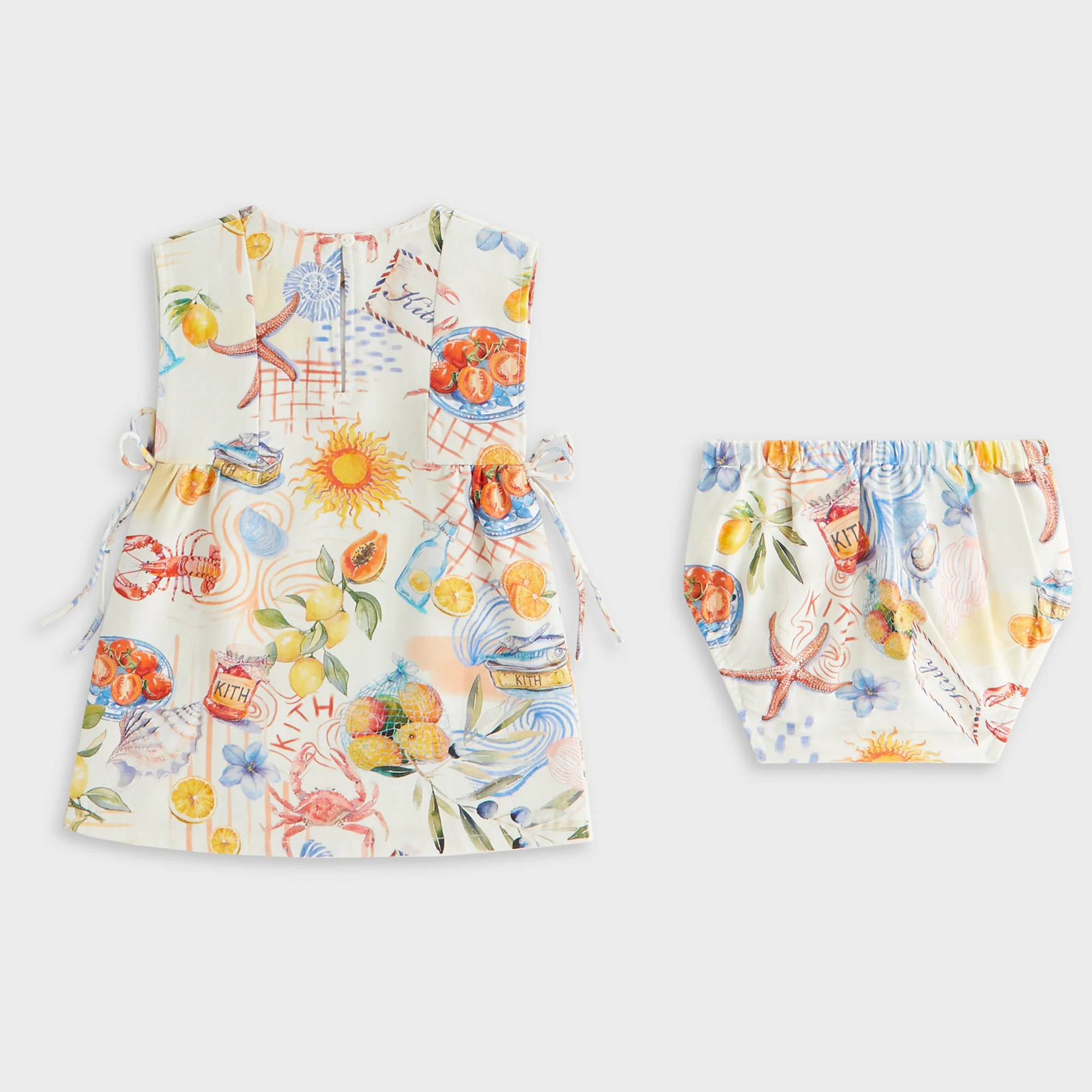 Kith Baby Summer Picnic Dress Bloomer Set - Sandrift - Image 3