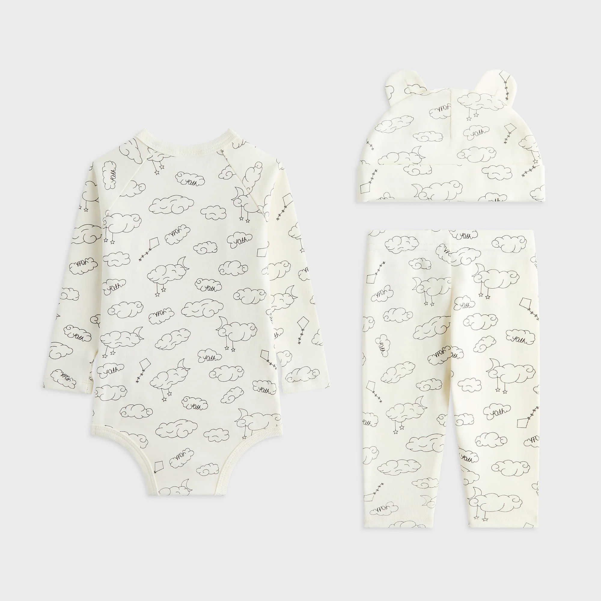 Kith Baby Printed Ribbed Bodysuit Set - Silk - Image 3