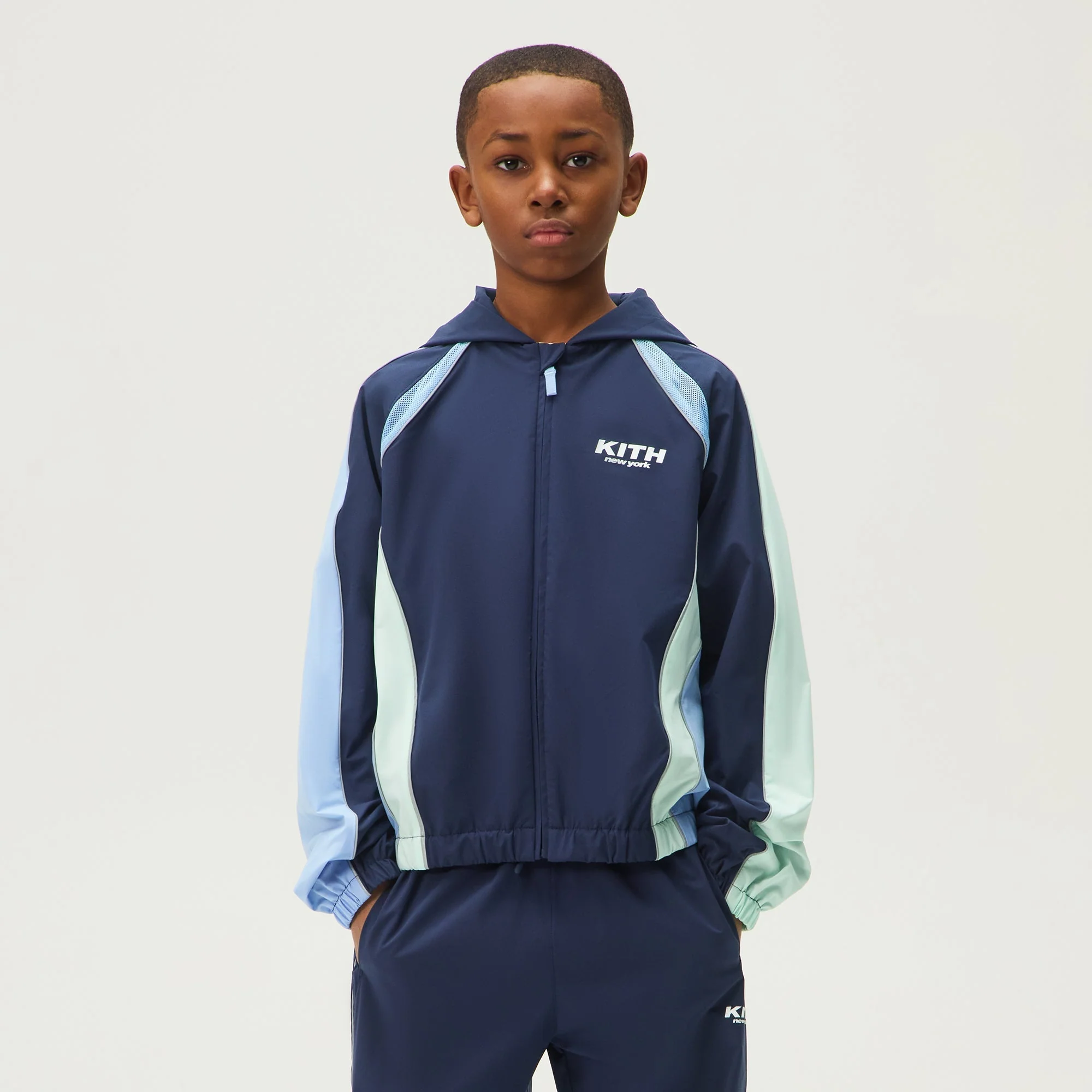 Kith Kids Blocked Hooded Milo Track Jacket - Nocturnal - Image 2