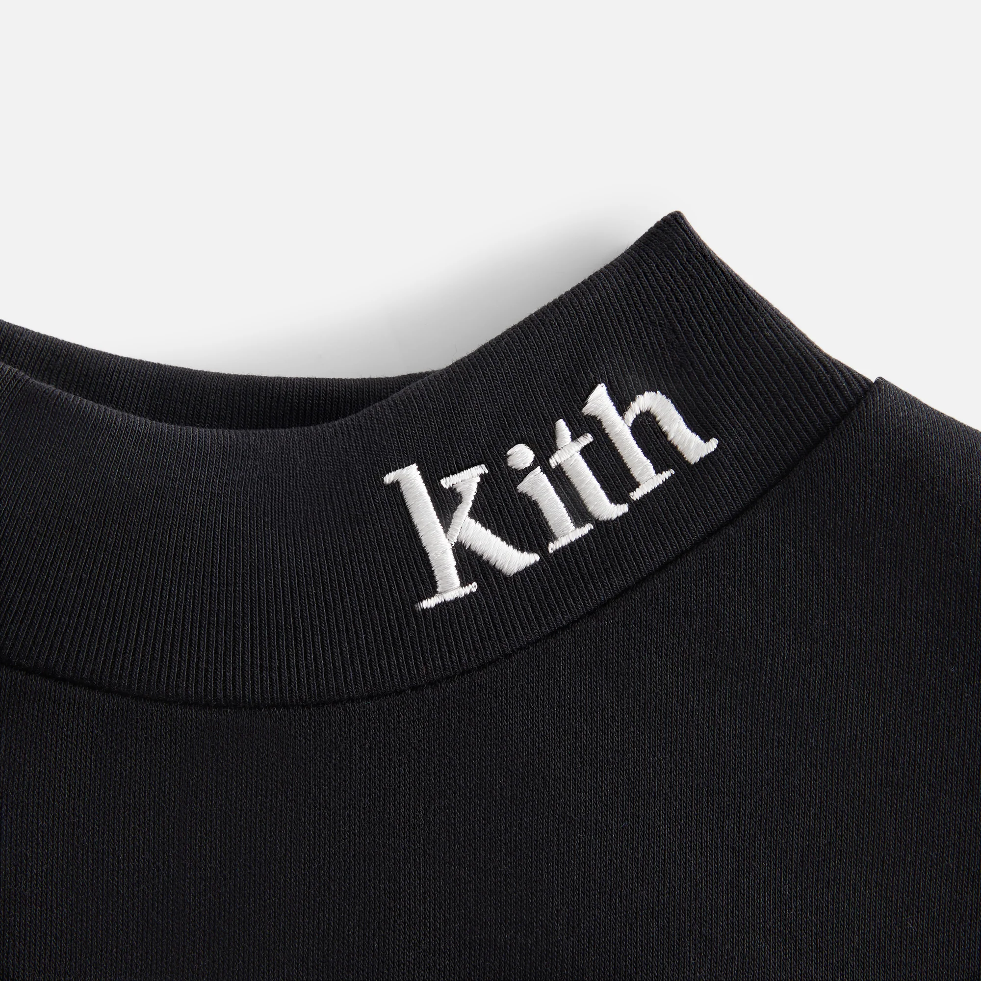 Kith Kids Classic Long Sleeve Mock Neck Tee - Black - Image 3
