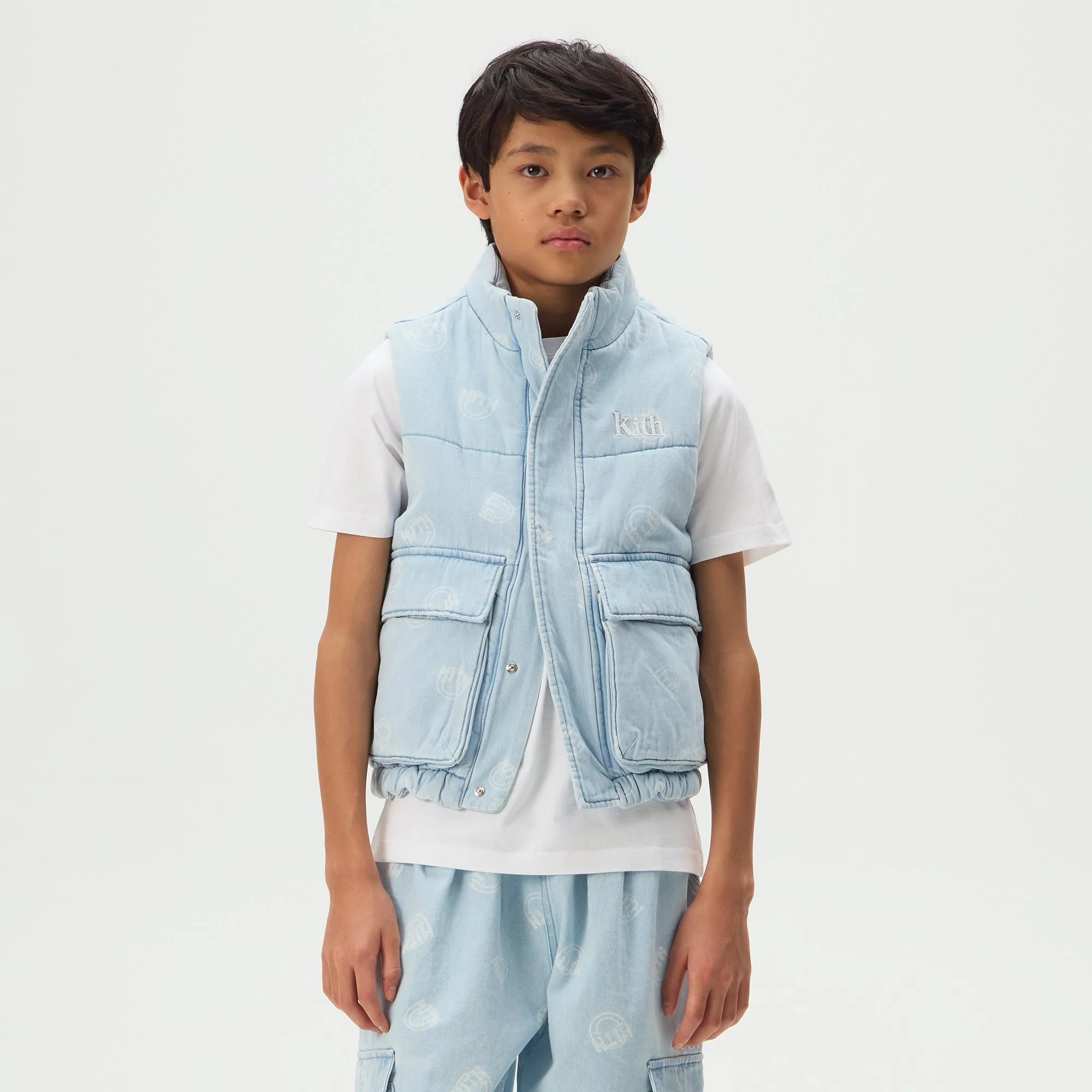 Kith Kids Textured Novelty Vest - Opal Light Wash - Image 2