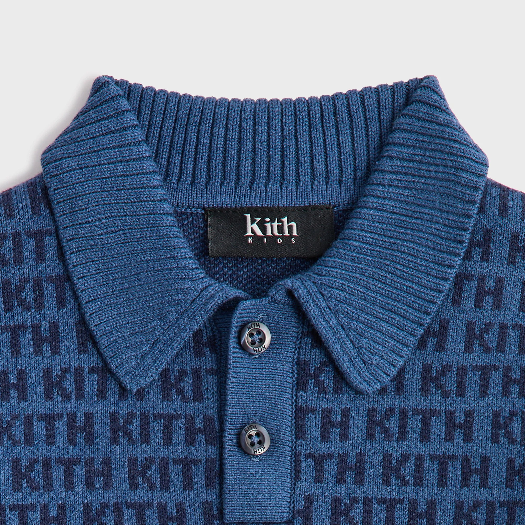 Kith Kids Monogram Jacquard Tilden Polo - Torpedo - Image 4