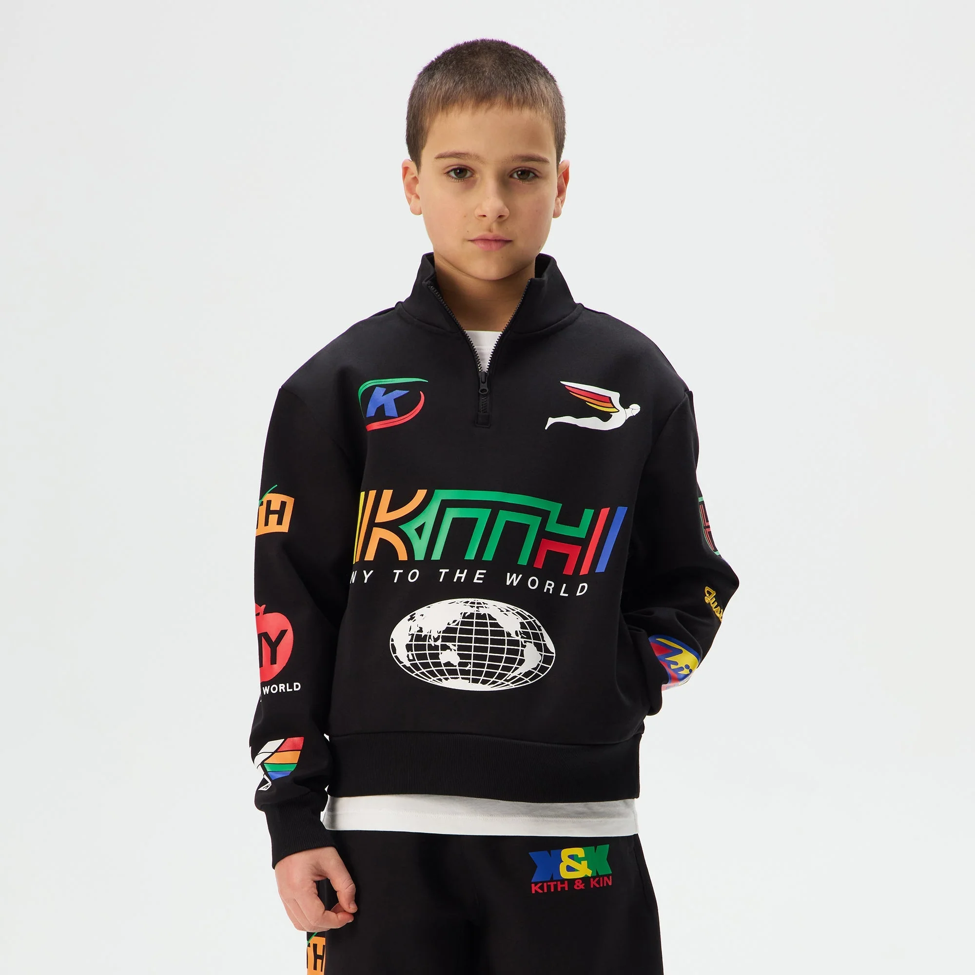 Kith Kids Logo Hunter Pullover - Black - Image 2