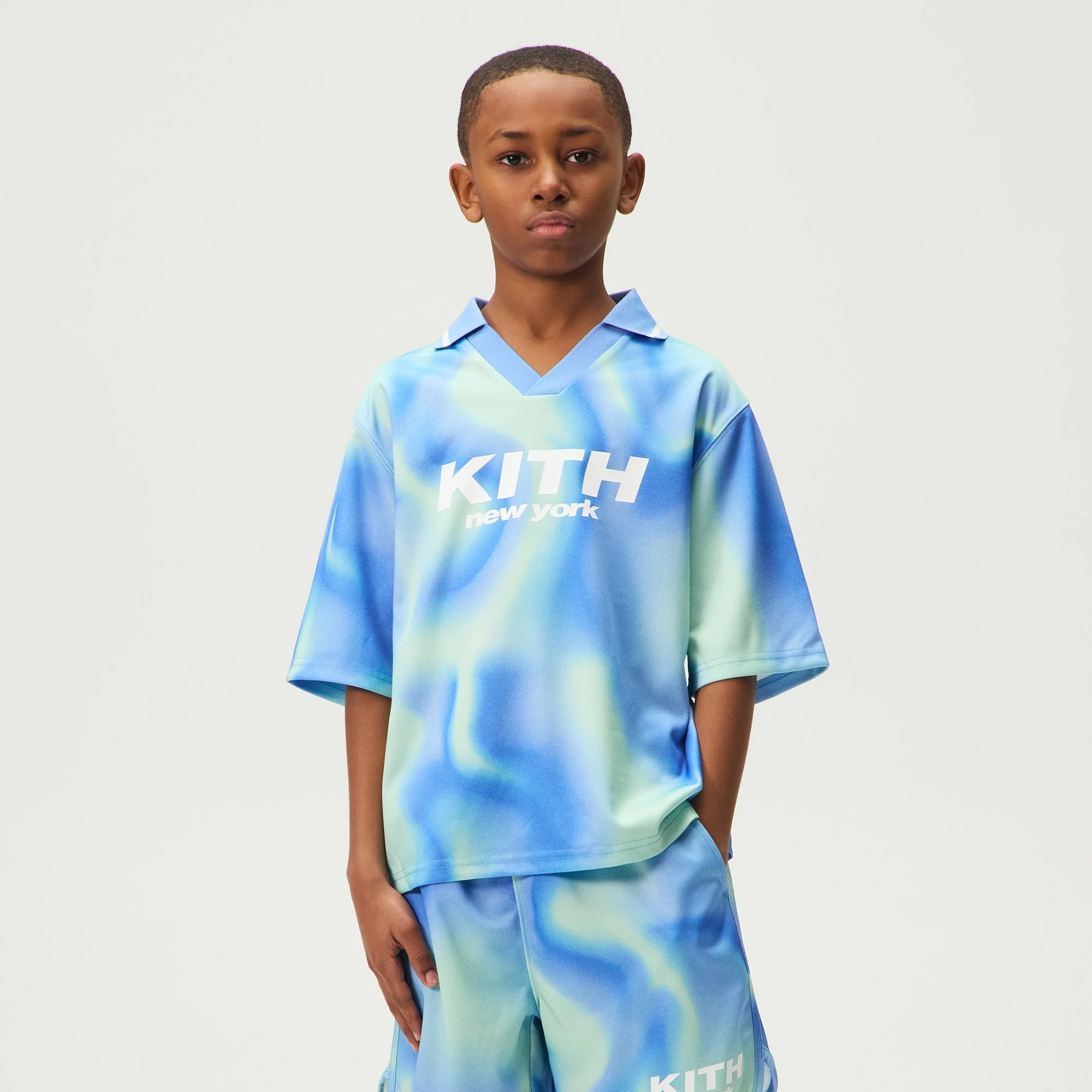 Kith Kids Fluid Edison Soccer Polo - Nassau - Image 2