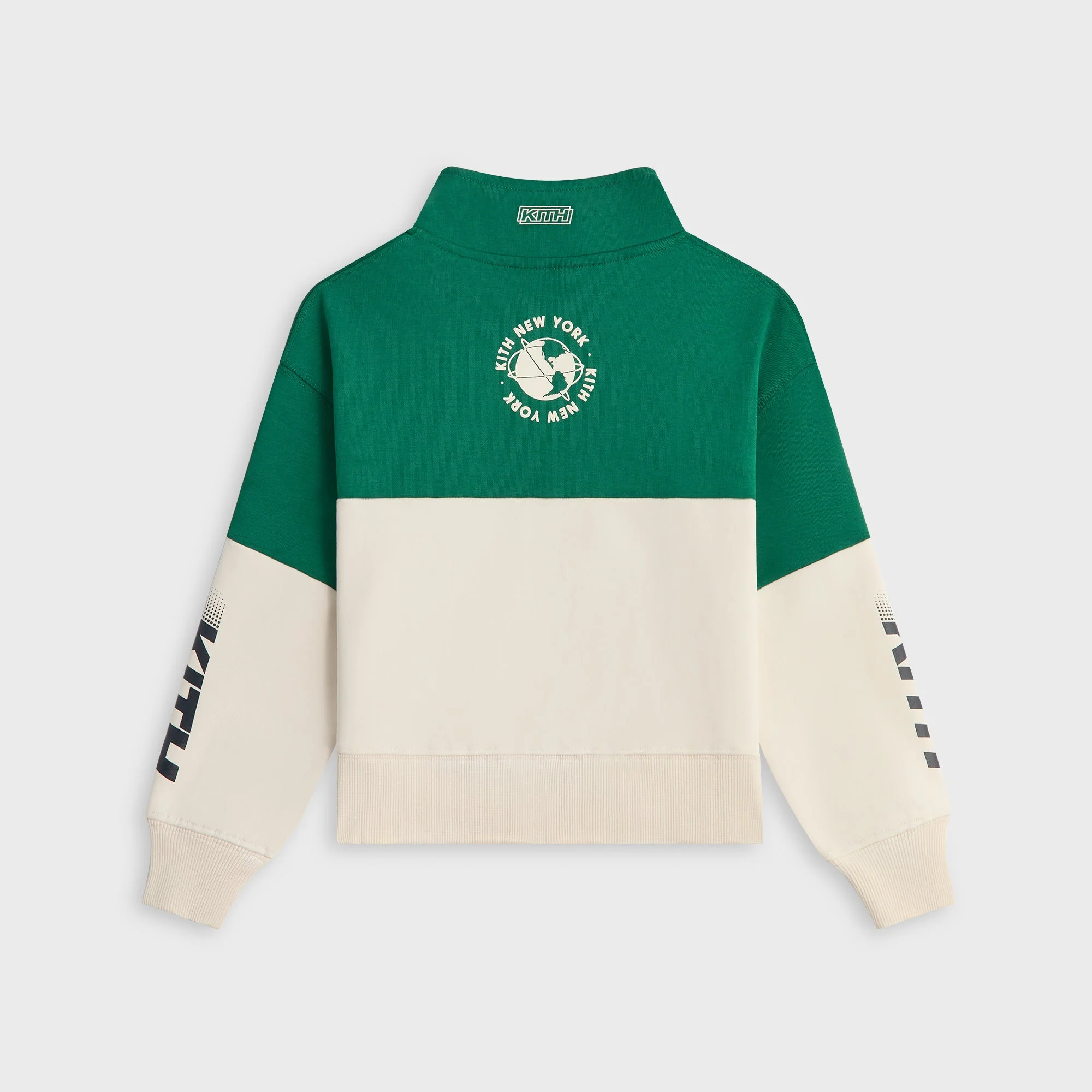 Kith Kids Logo Blocked Hunter Quarter Zip - Newt - Image 3