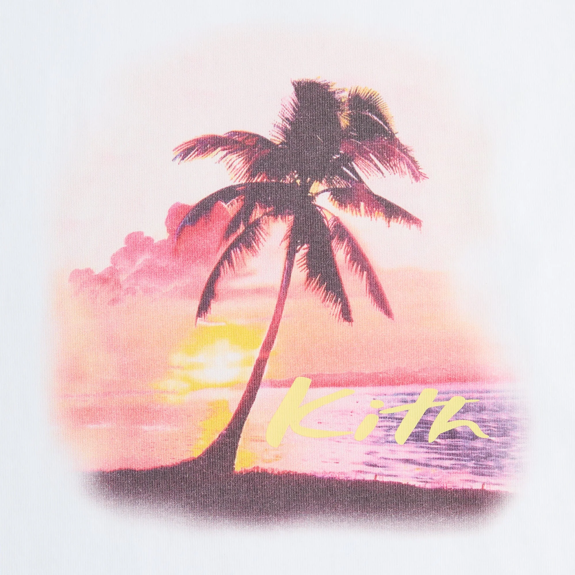 Kith Kids Sunset Palm Graphic Tee - White - Image 4