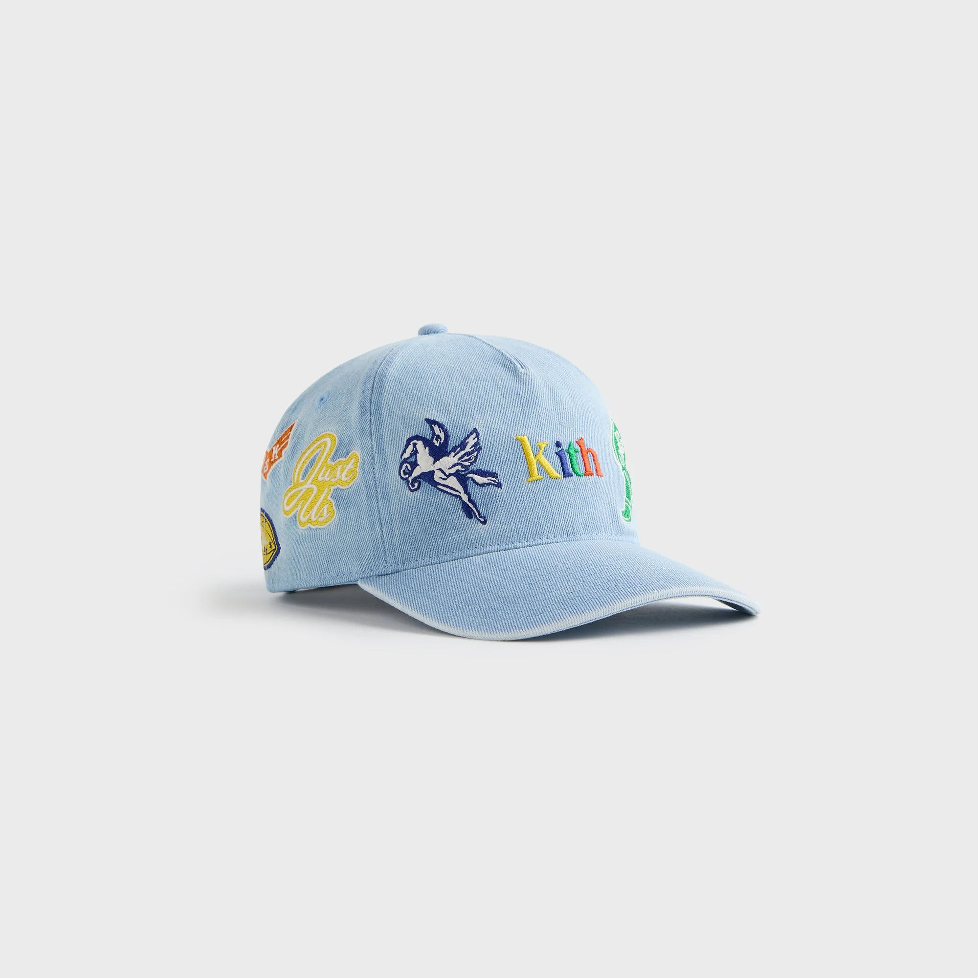 Kith Kids NY to the World Denim Pinch Crown Cap - Light Indigo - Image 3
